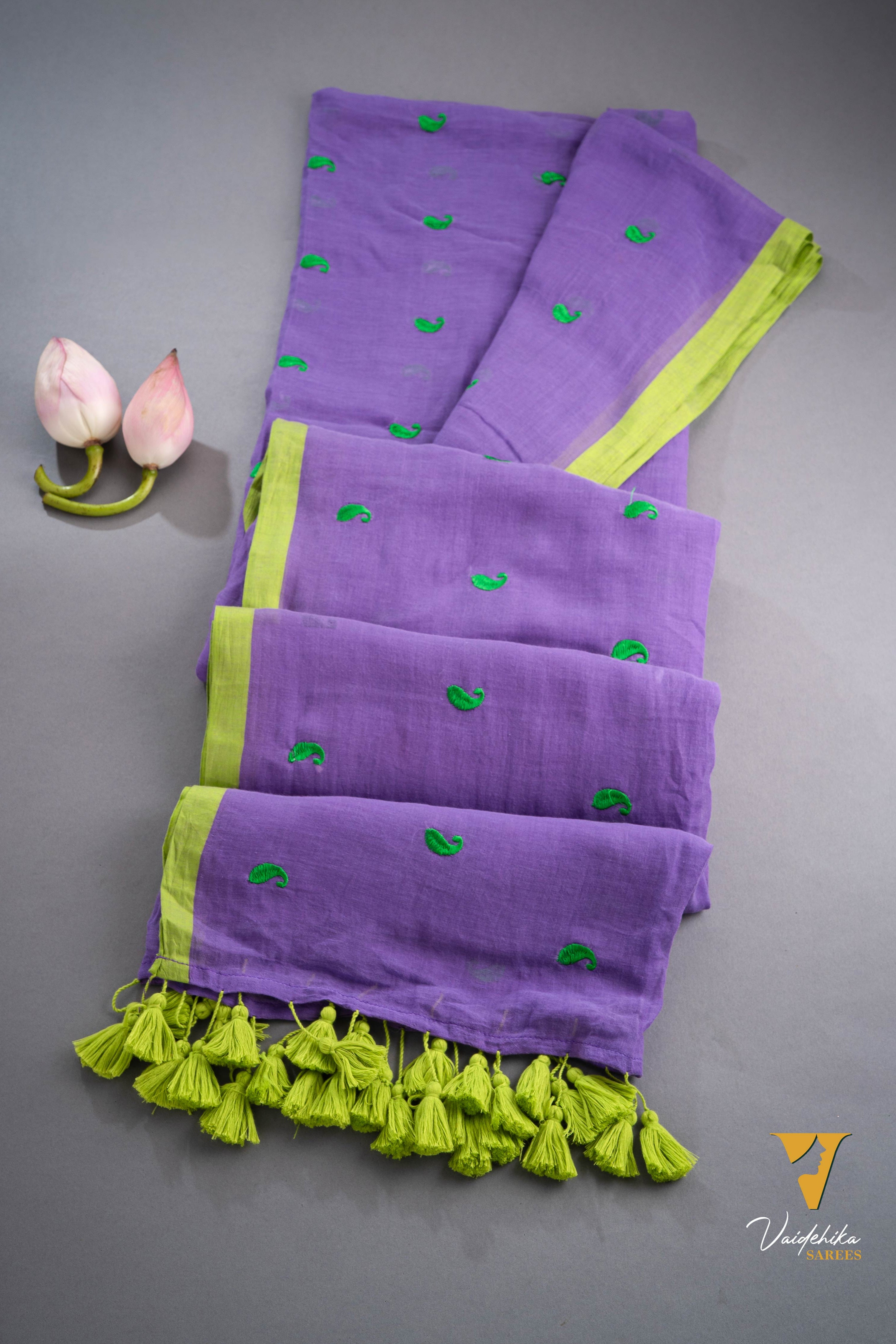 Alphonsa Purple Saree-VCM007