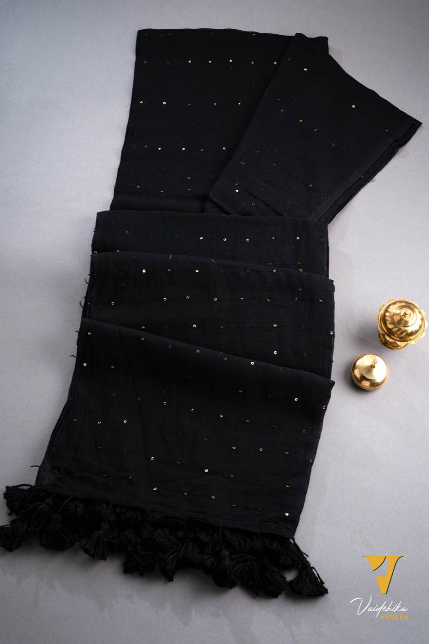 Black Sitara Saree-VCM012