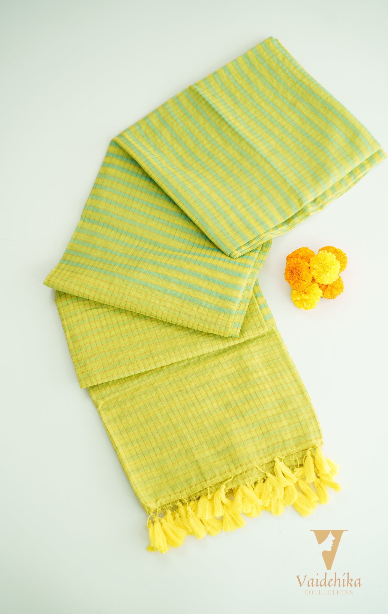 Pavithra Lemon Saree Thrift-VCM296