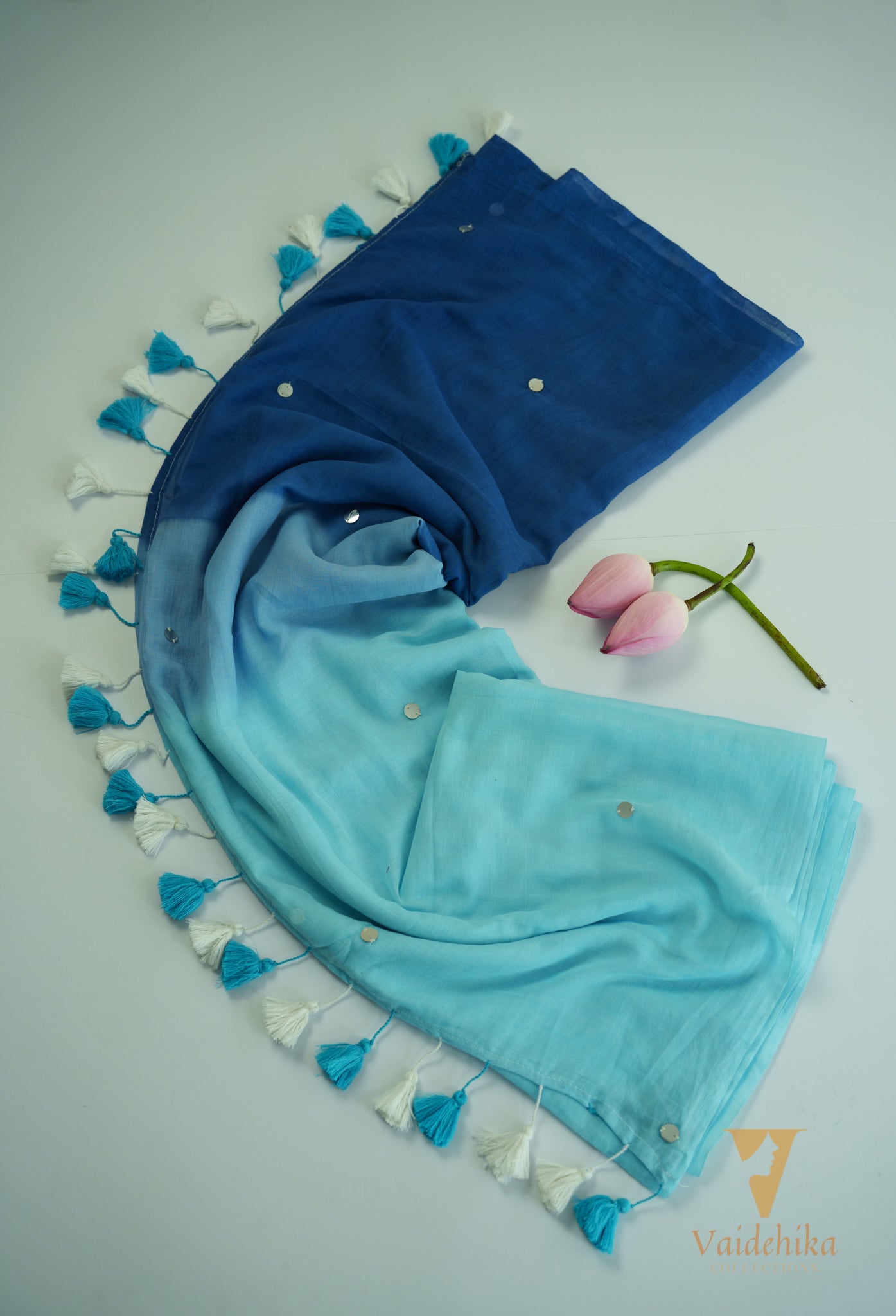 MIYA BLUE SAREE- PMCDSSQDB1
