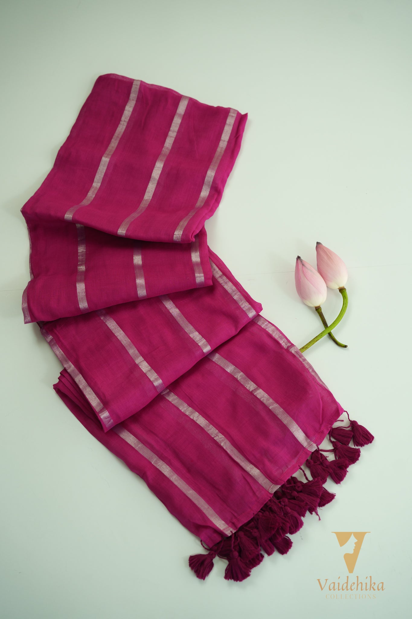 NITHARA PINK SAREE-VCM178