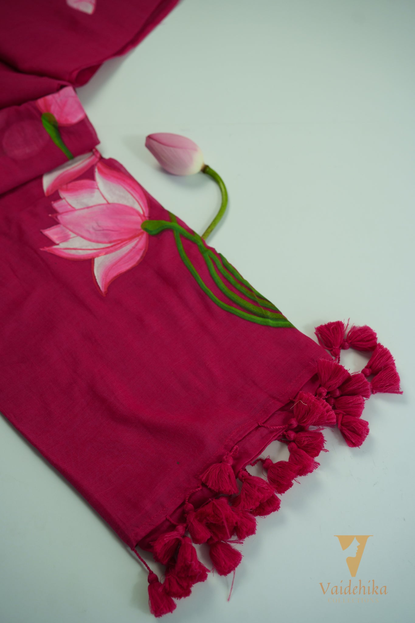 HAND PAINTED KAMALA DARK PINK-VCM165