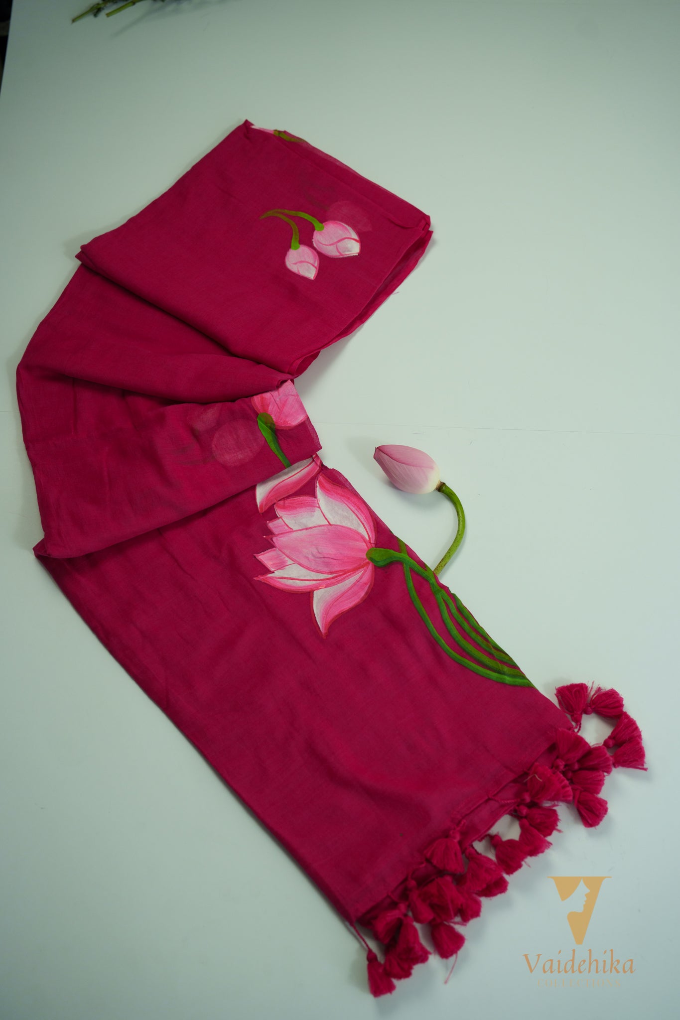 HAND PAINTED KAMALA DARK PINK-VCM165