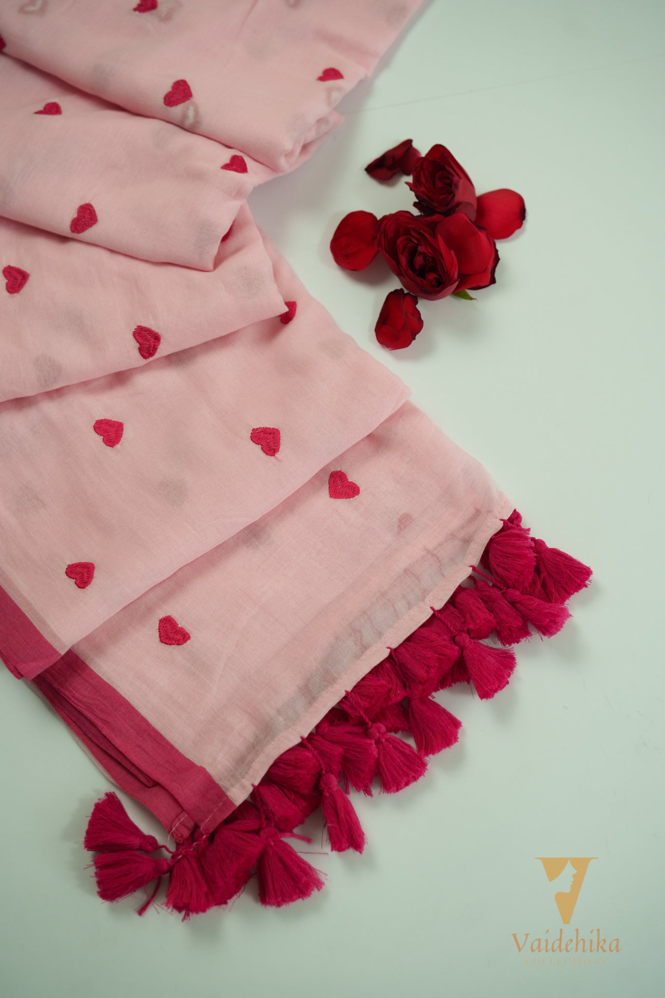 Dilse Pink Saree-VCM046