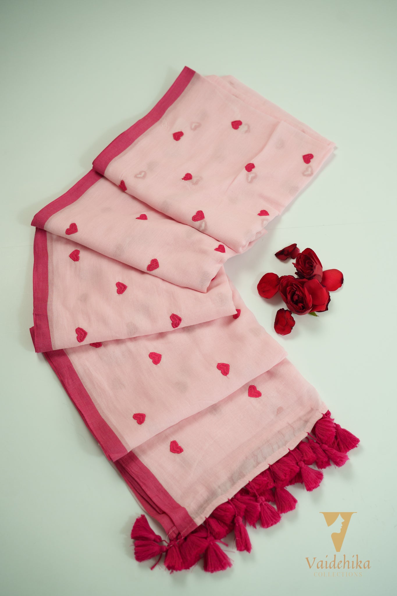 Dilse Pink Saree-VCM046