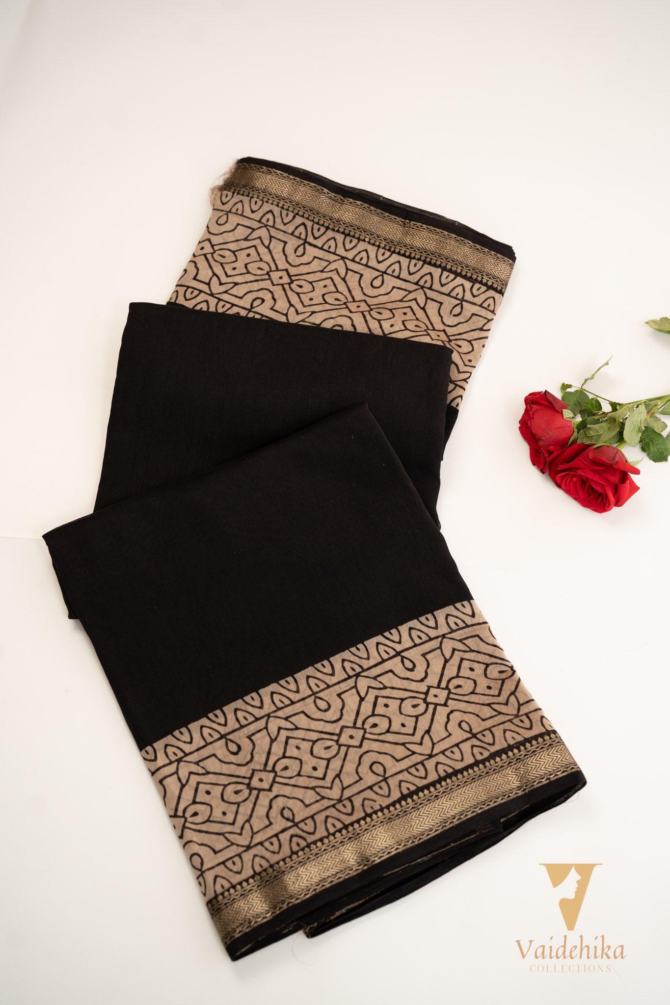 MAHESHWARI SILK PLAIN SOLID BODY SAREE - MSPSBS1