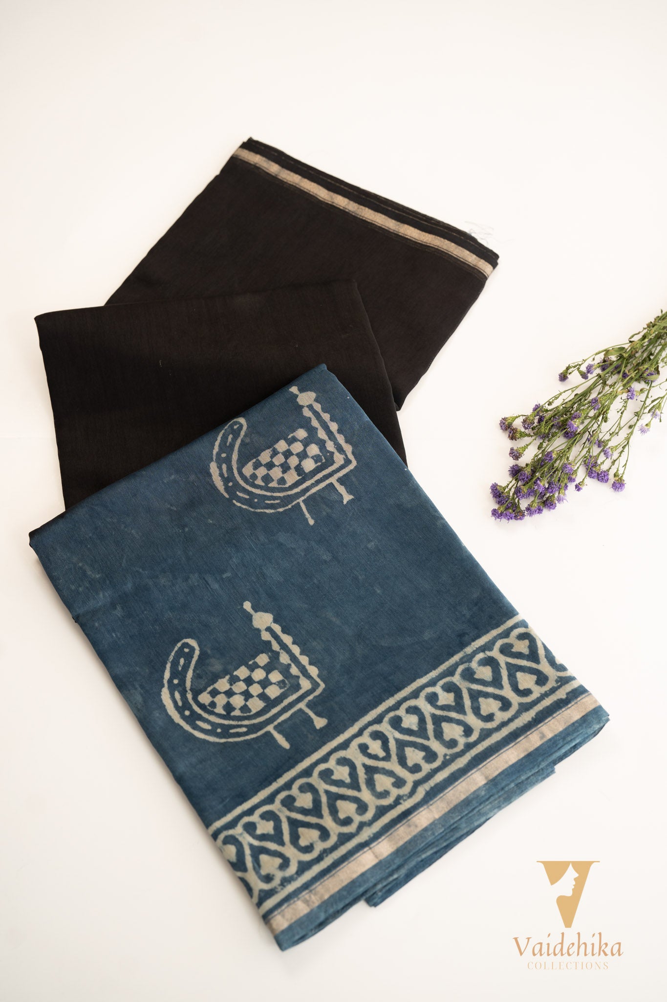 CHANDERI PALKI MOTIF WITH GEOMETRIC BORDER-VCCH005