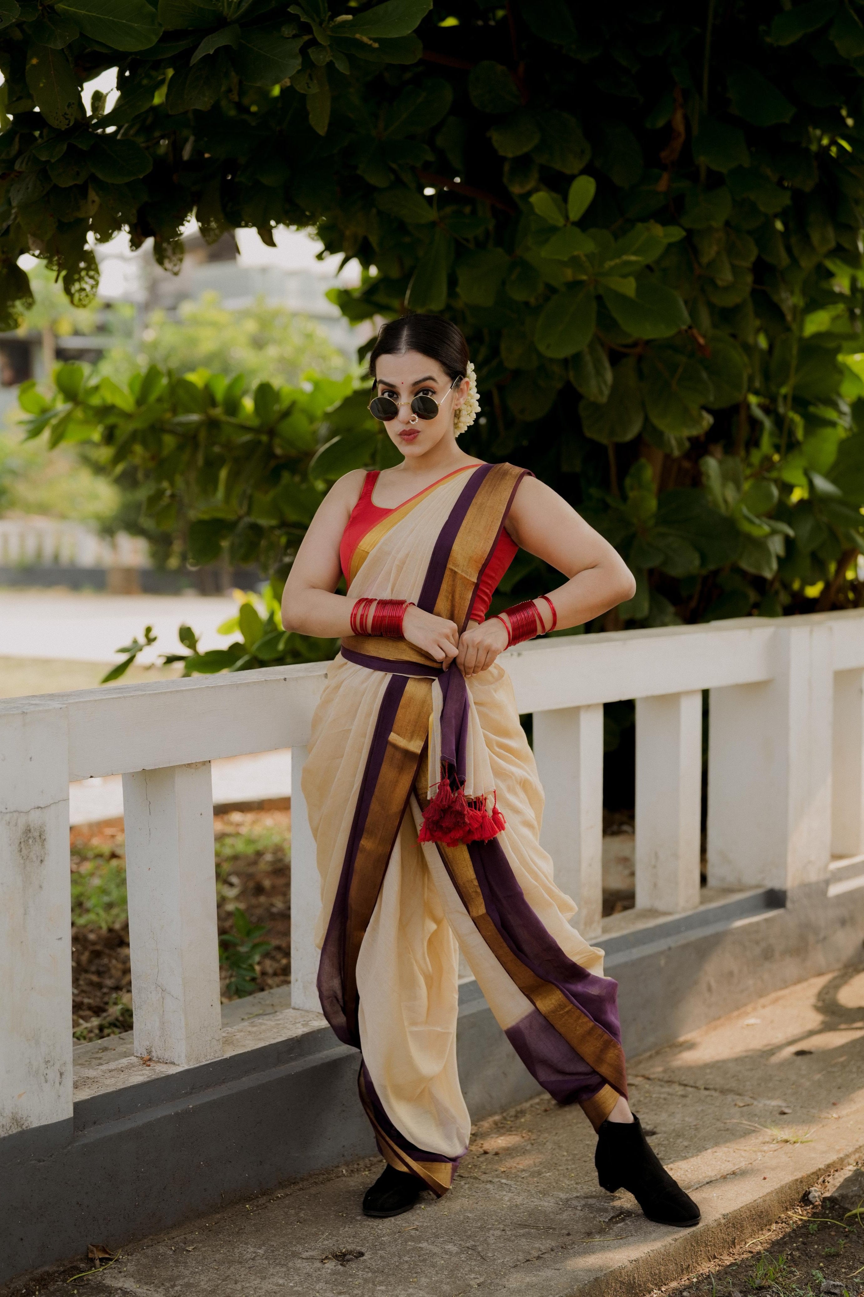 Meghana Purple Saree-VCM073