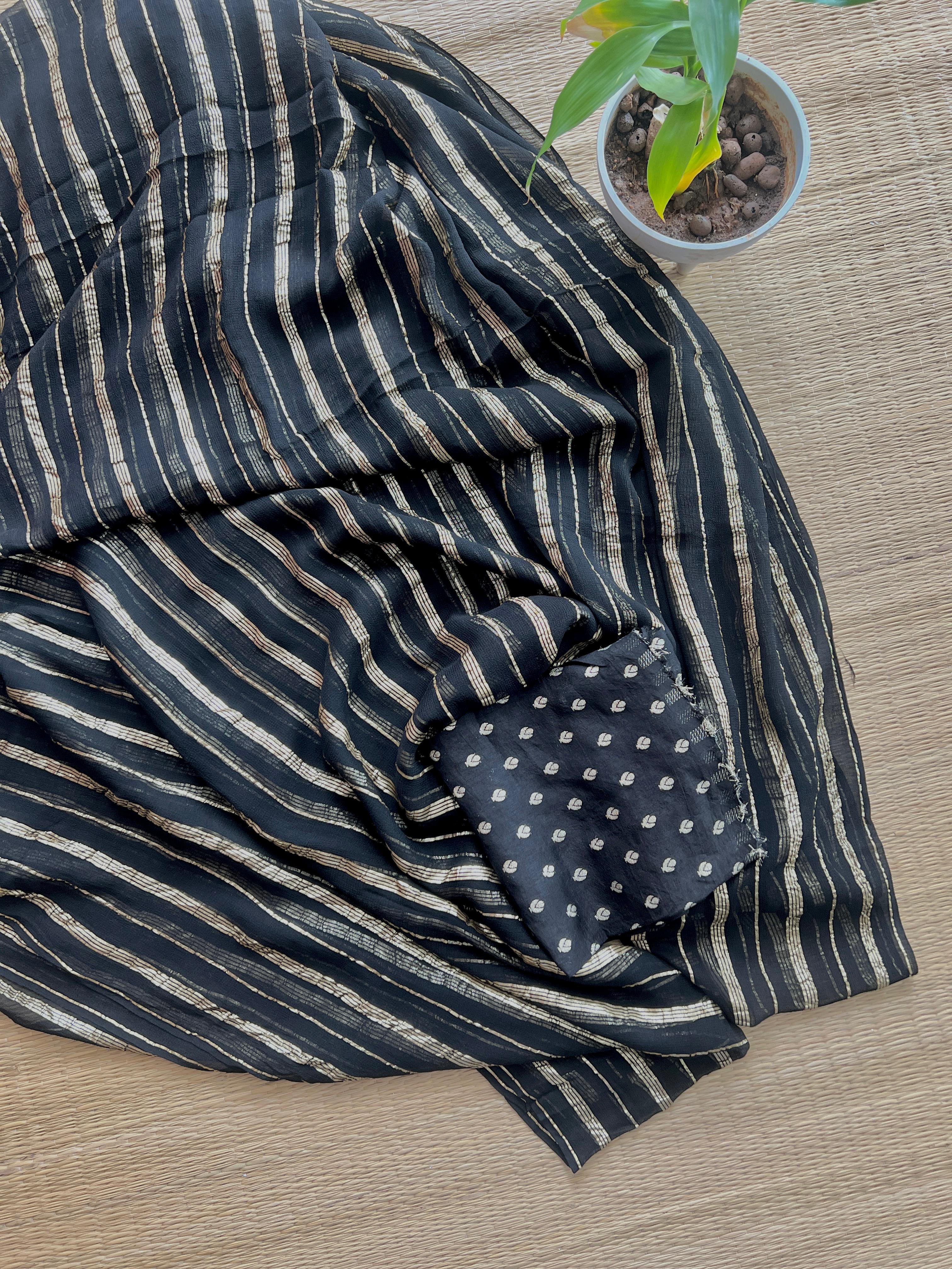 ANUSREE BLACK SAREE-VCV010