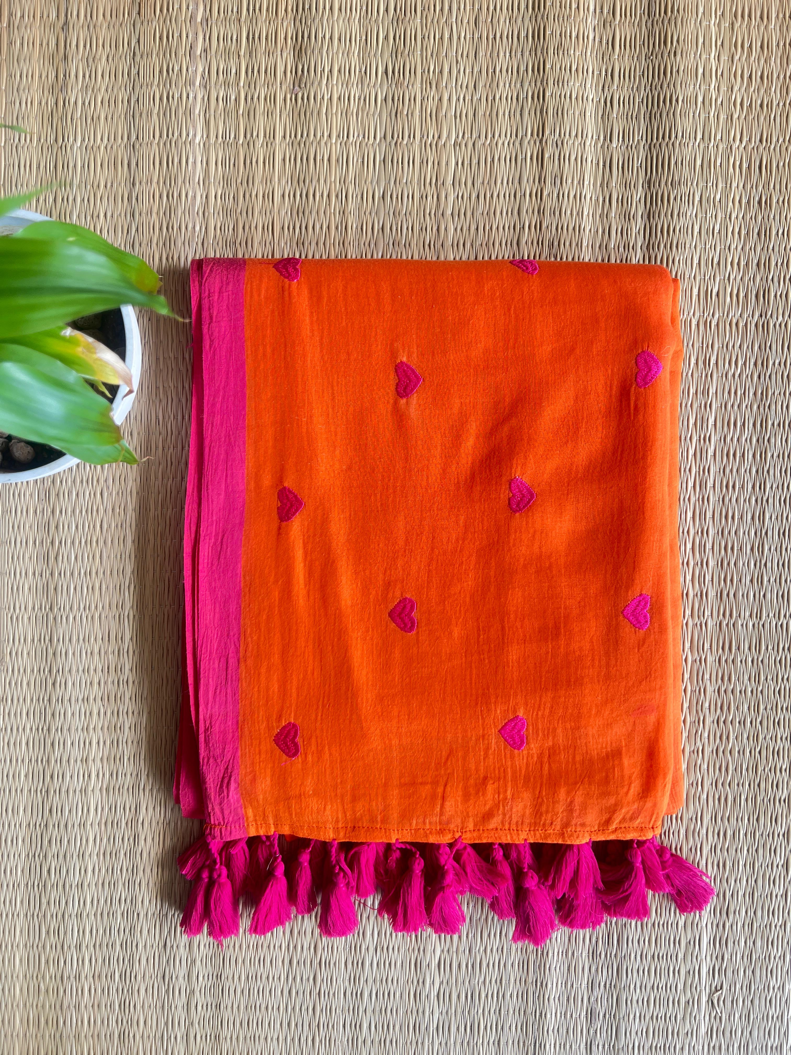 DILSE ORANGE SAREE-VCM105