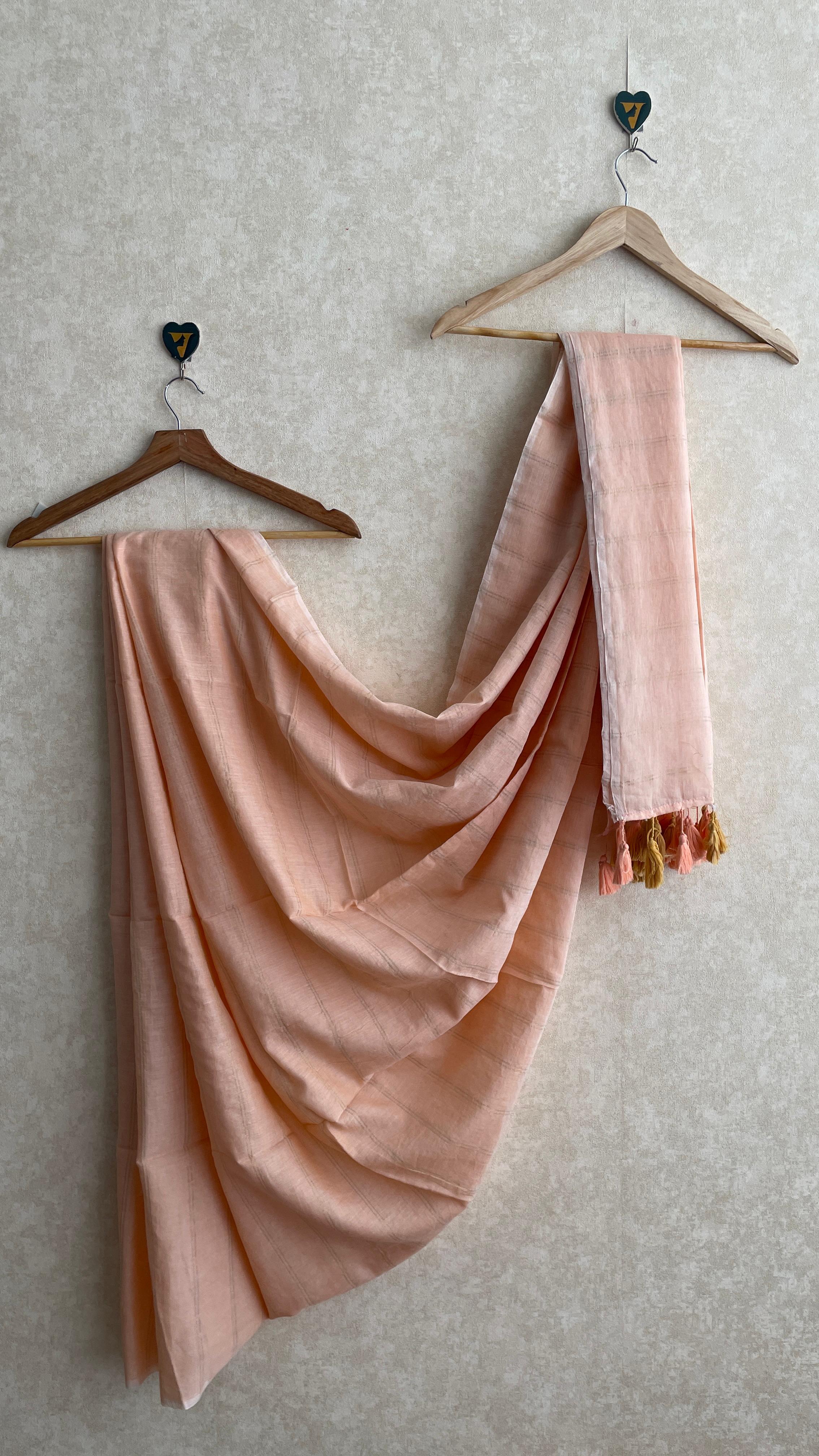 Tarangini peach saree-PMCECPC1