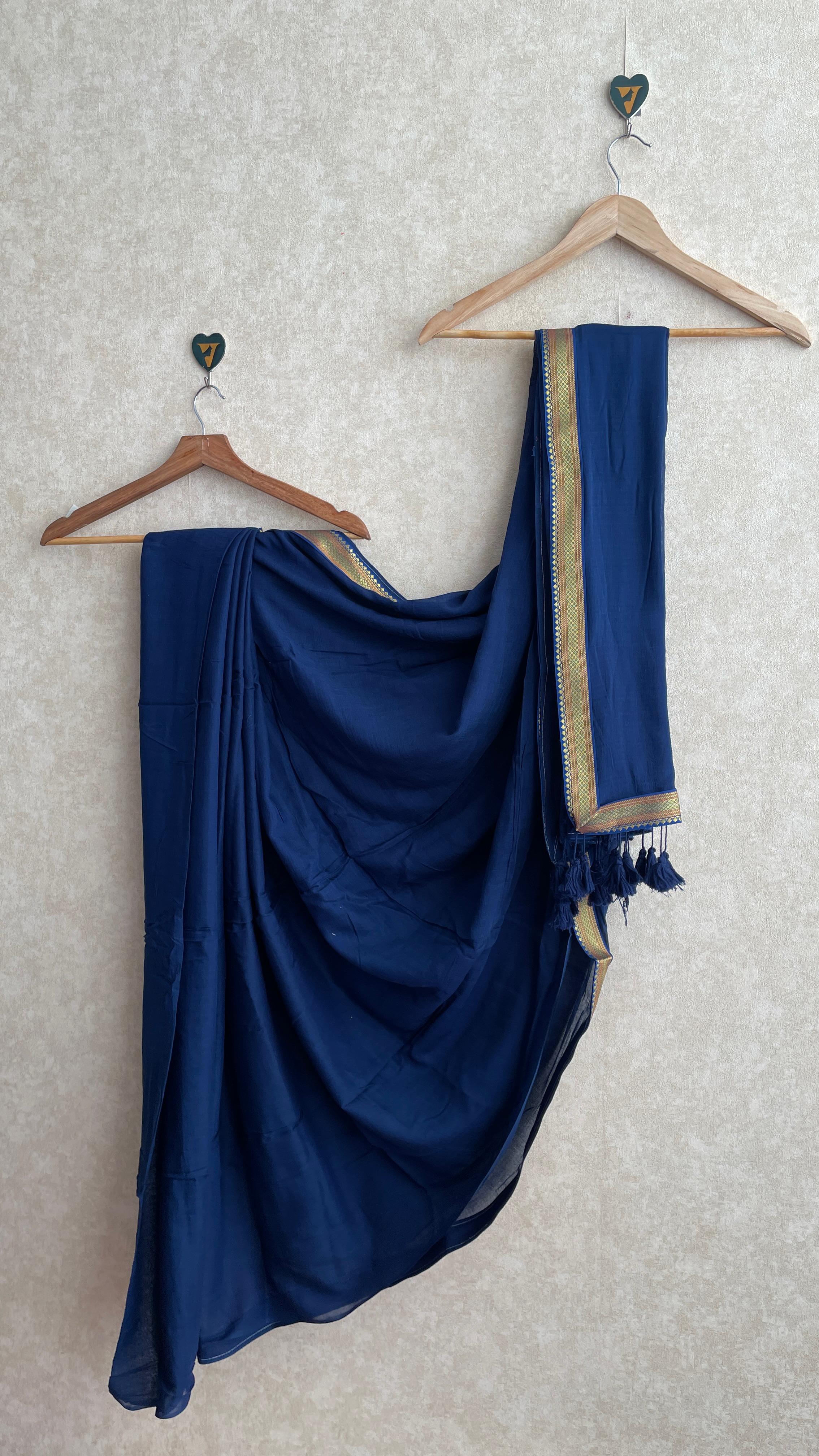 HARIJA BLUE SAREE-VCM160