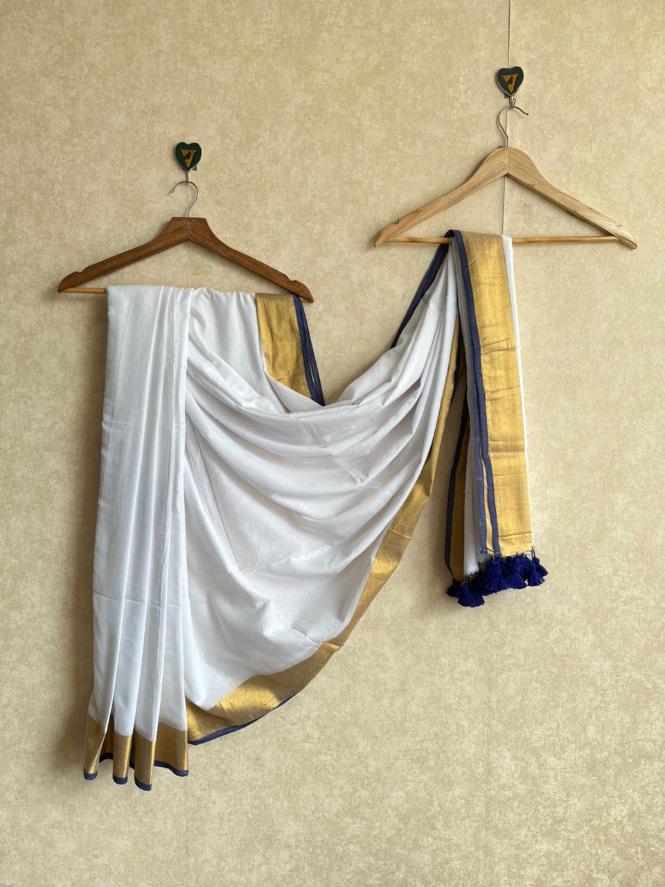 Madhuri White Saree-VCM222