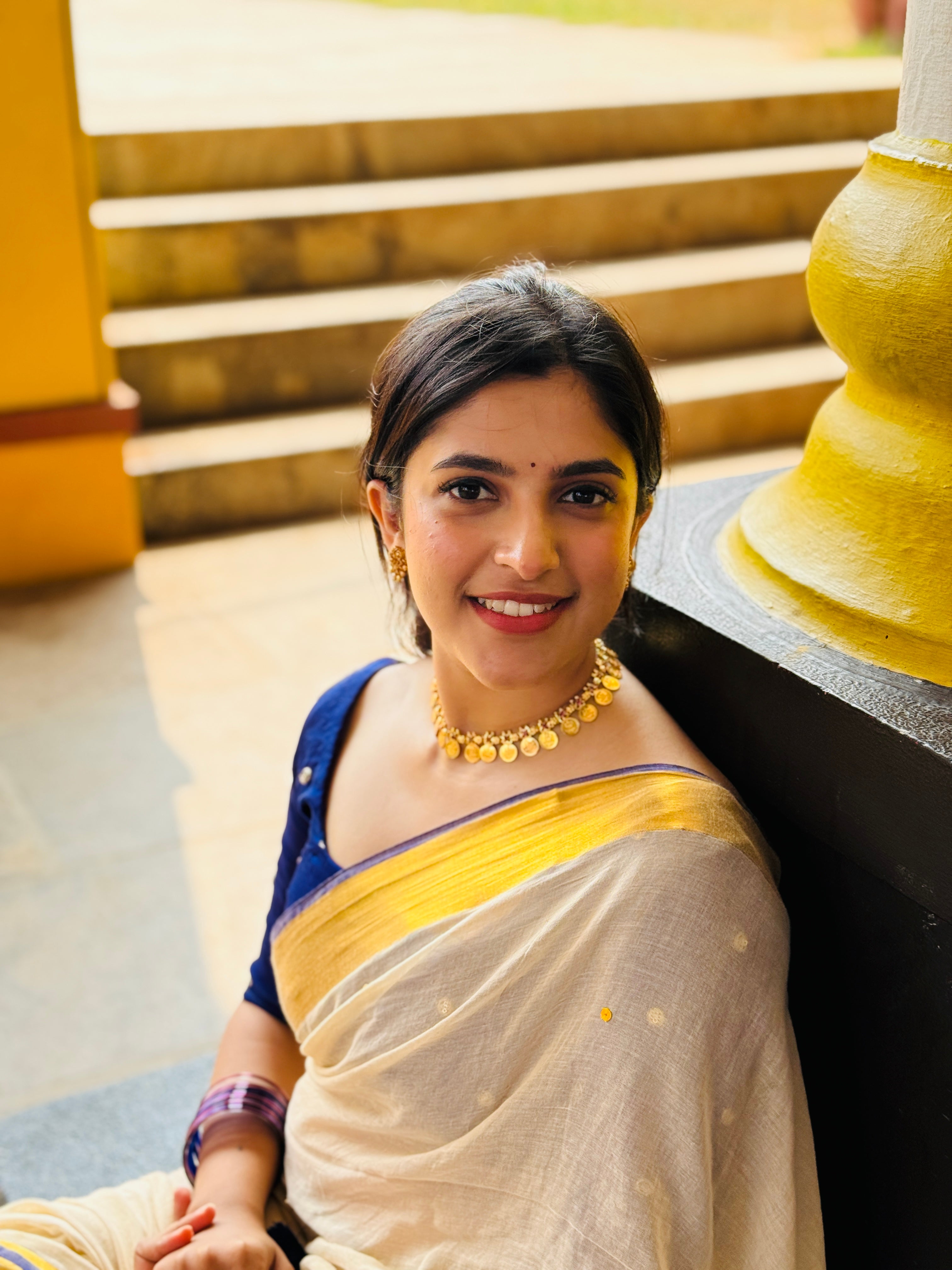 Parvathy Navy Blue Saree - PMCPNB1