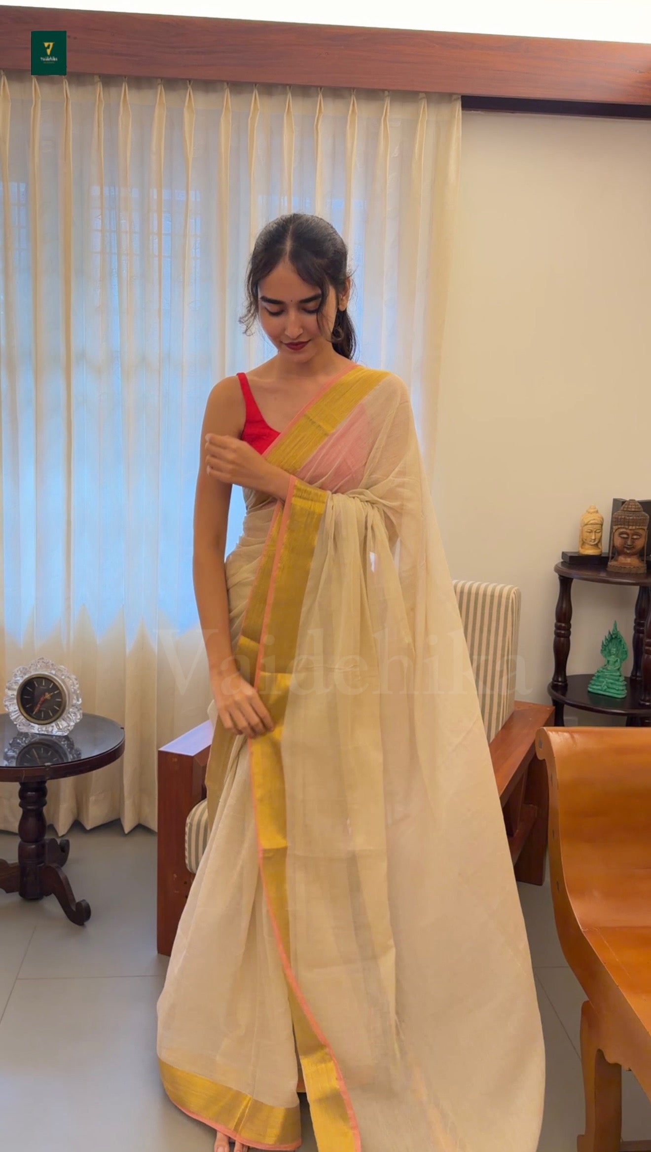 Agni Pastel Pink Saree-PMCCP1