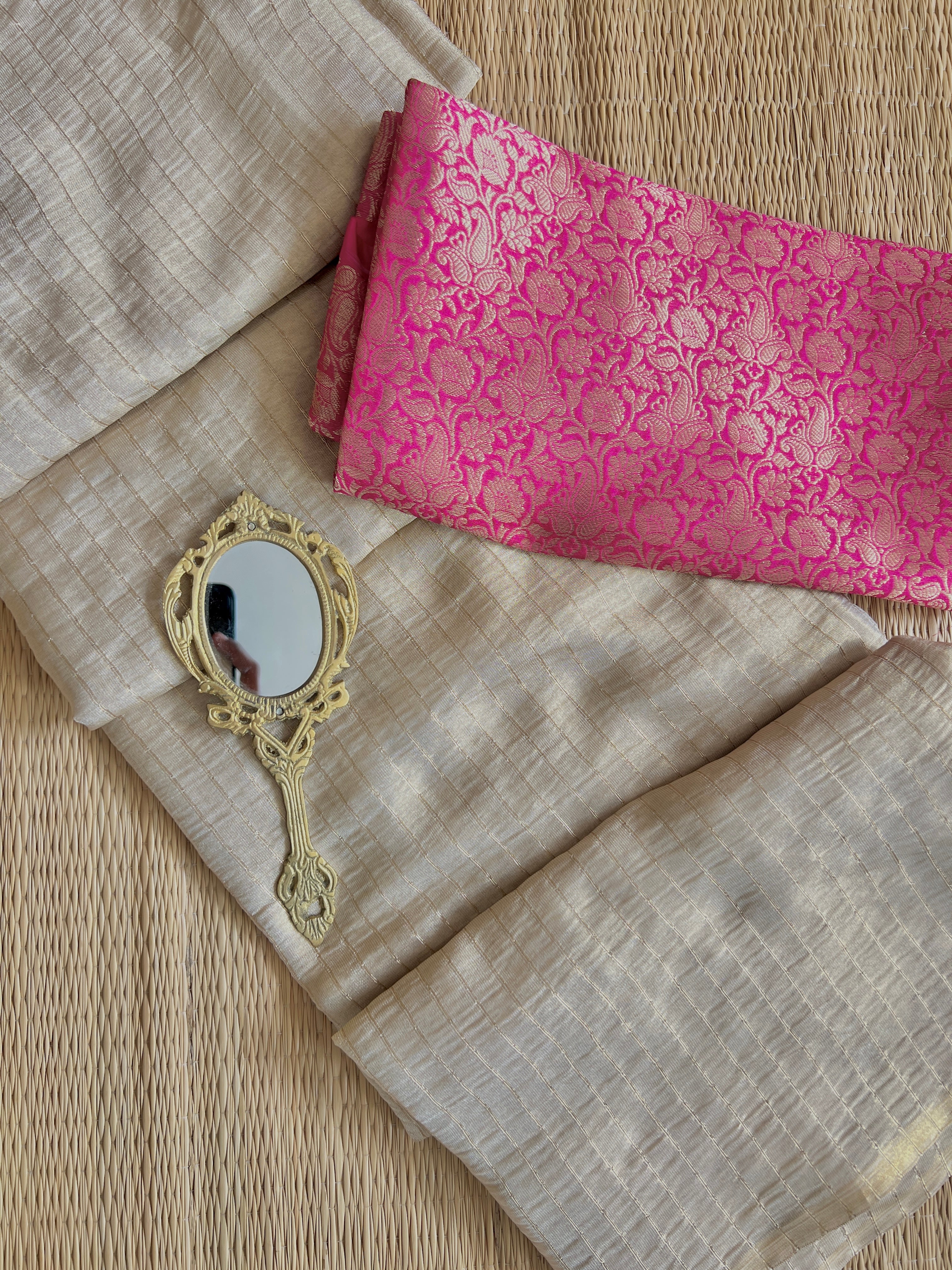 TISSUE SAREE WITH BENARSSI BLOUSE -PBTCRPK1