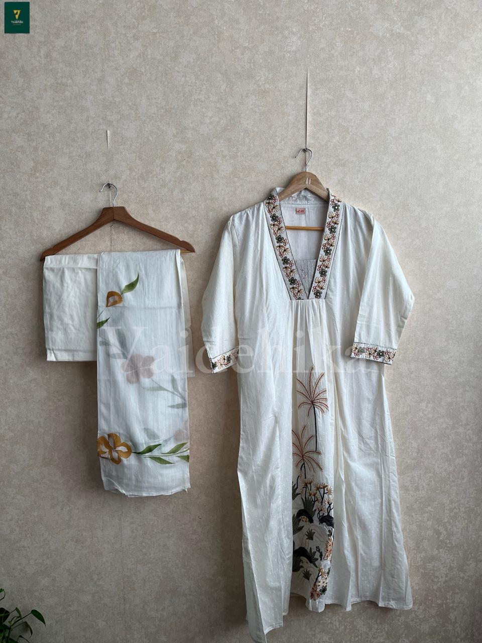 Ivory Tropical Elegance Salwar Set -SL003