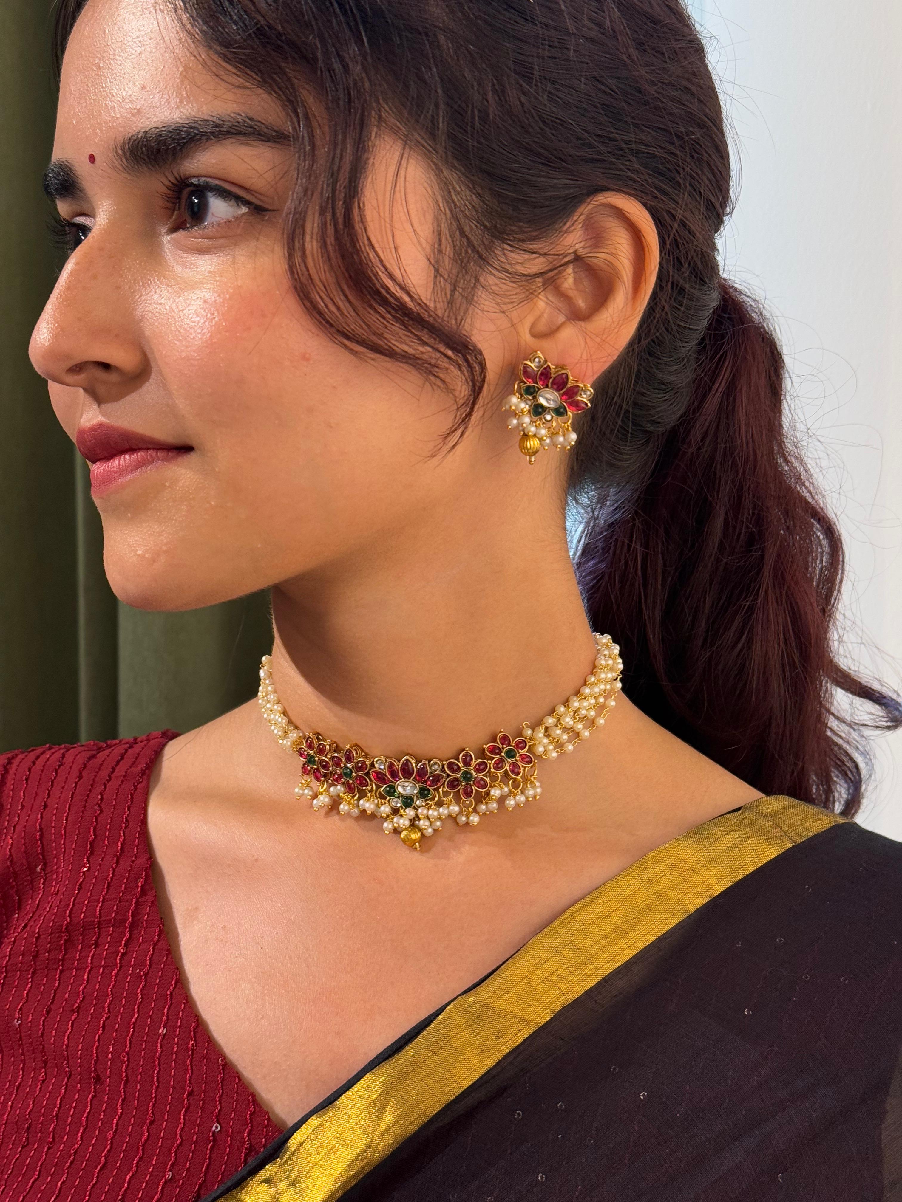 Trinklets Pearl Chocker-VJC017