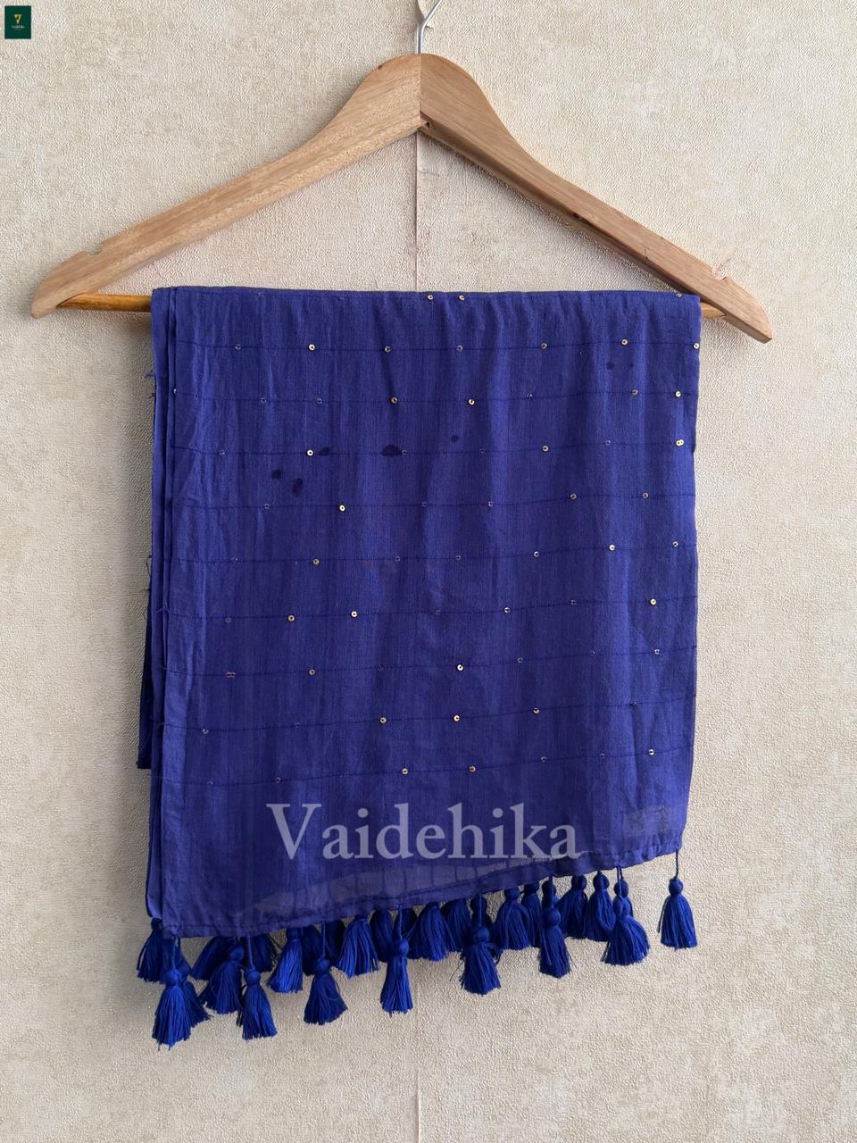 Pattas Royal Blue Saree-PMCSQRB2