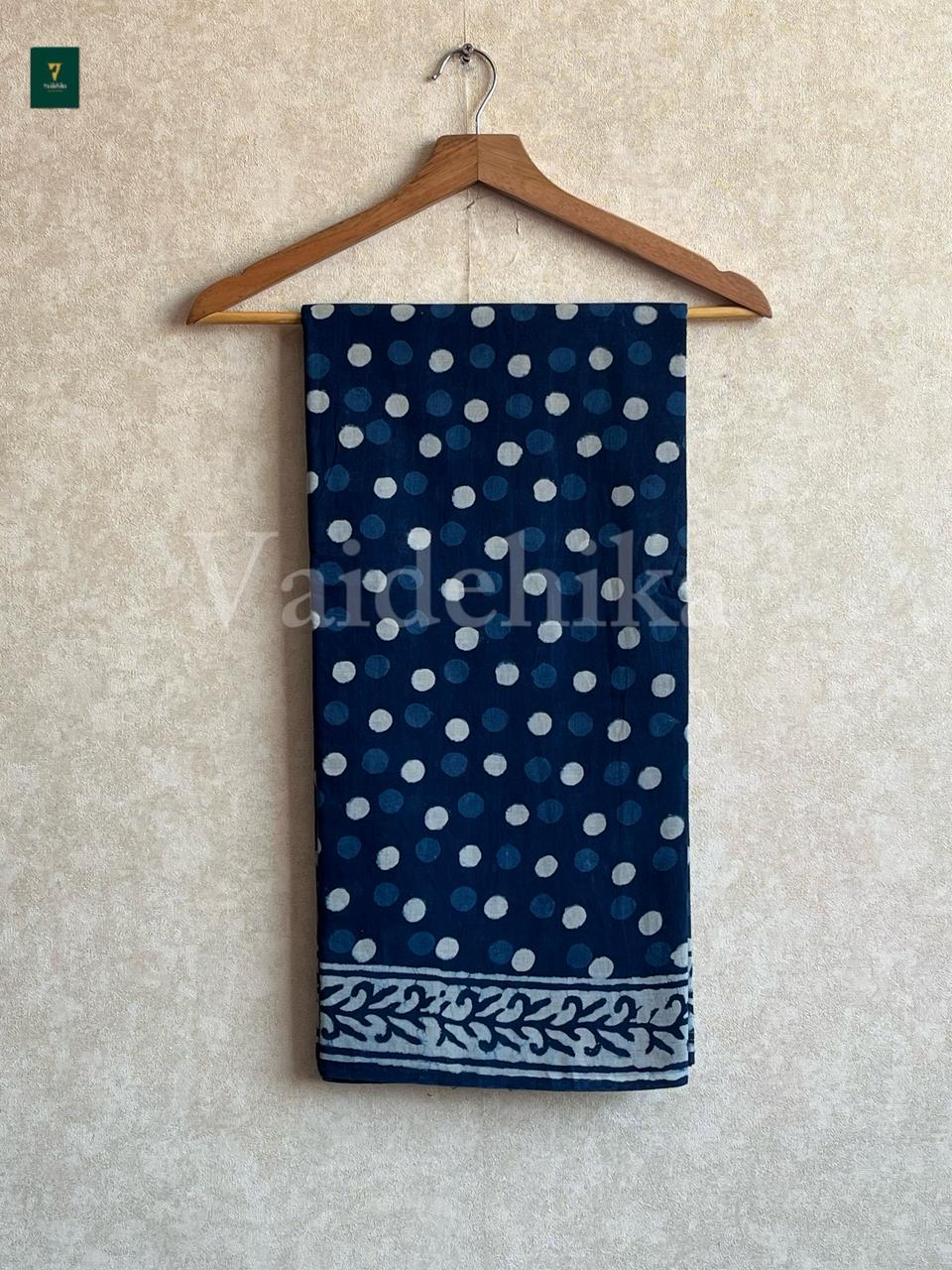 Sarah Indigo Blue Saree-PCB001