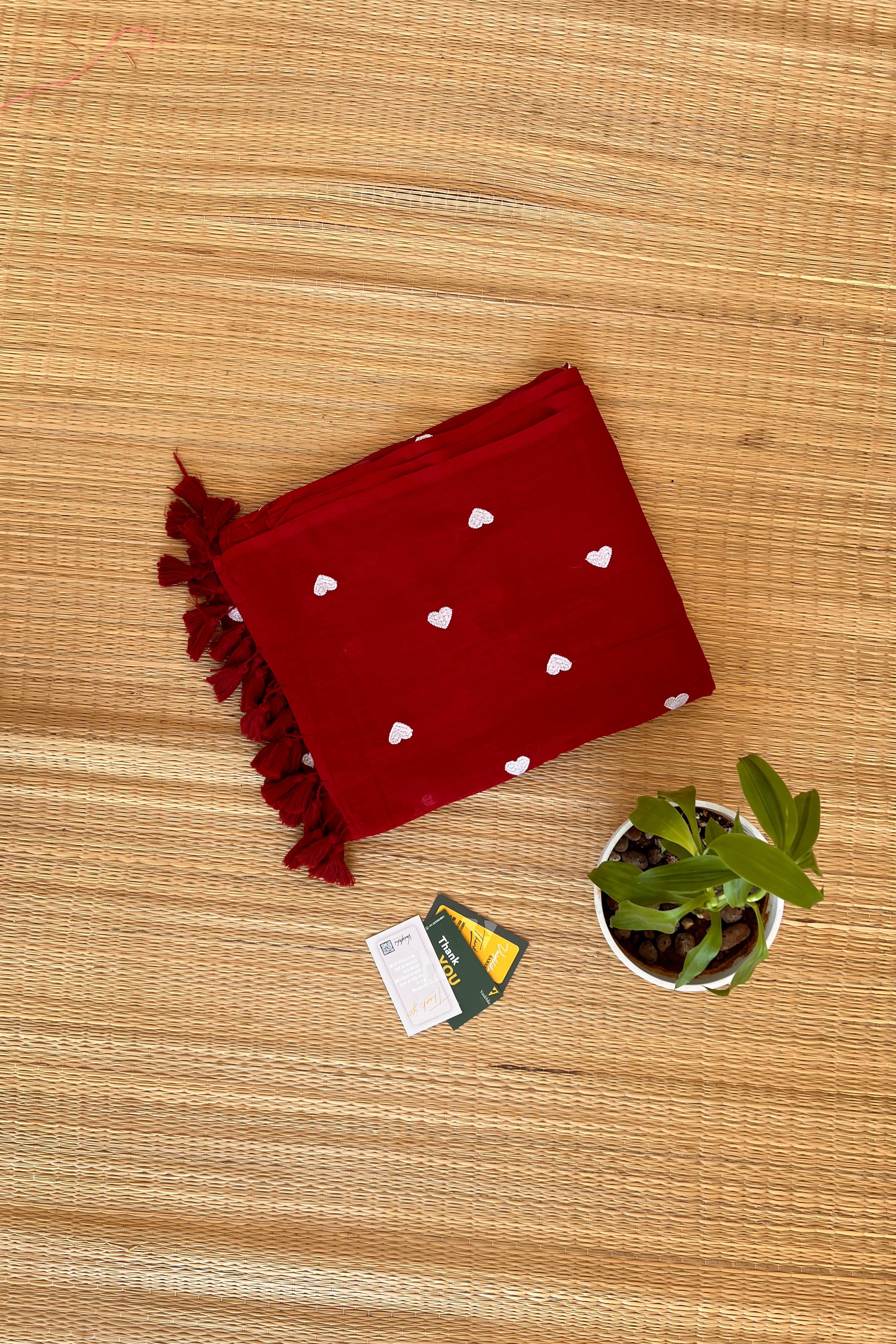 DILSE MAROON SAREE-VCM369
