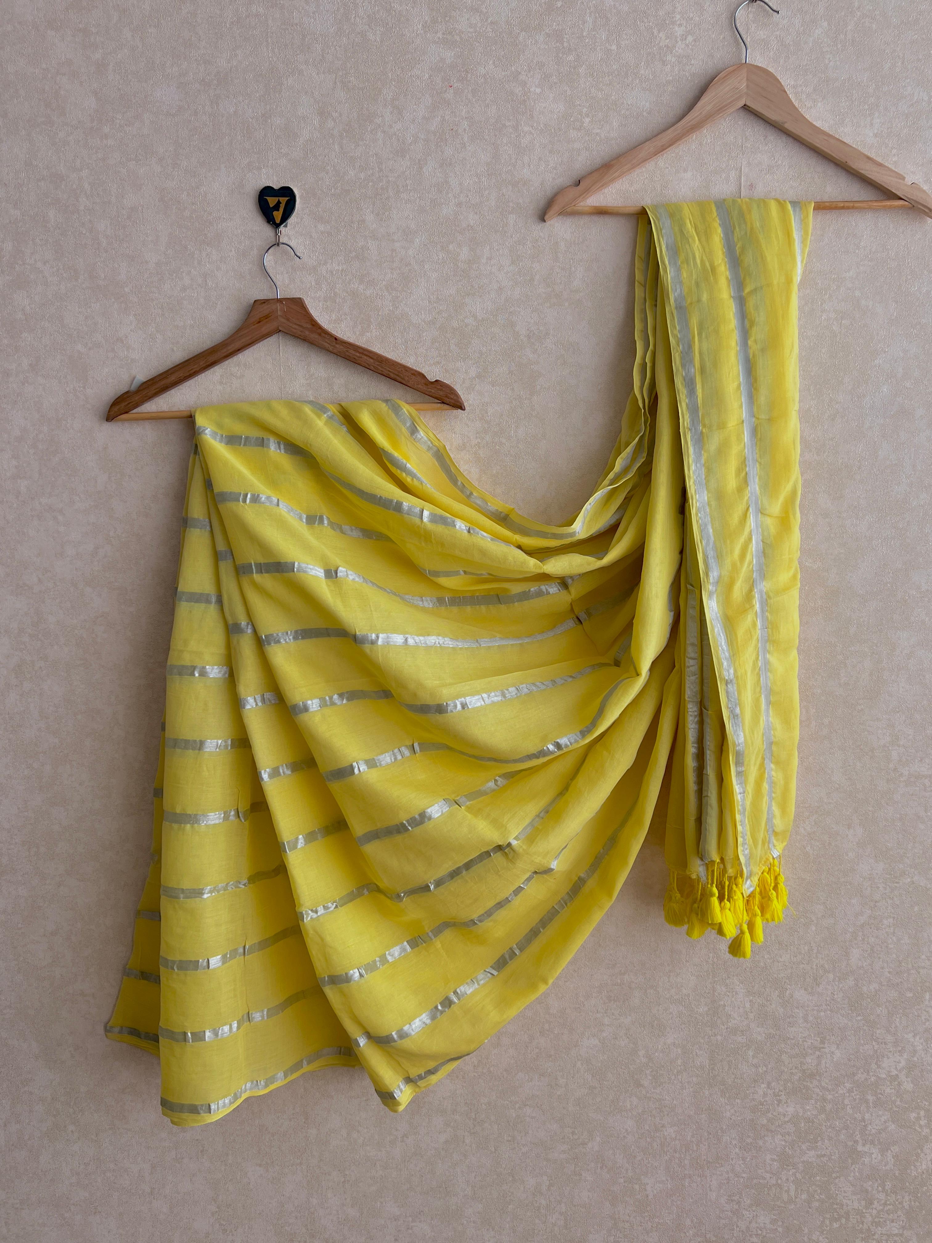 Nithara Yellow Saree-VCM144