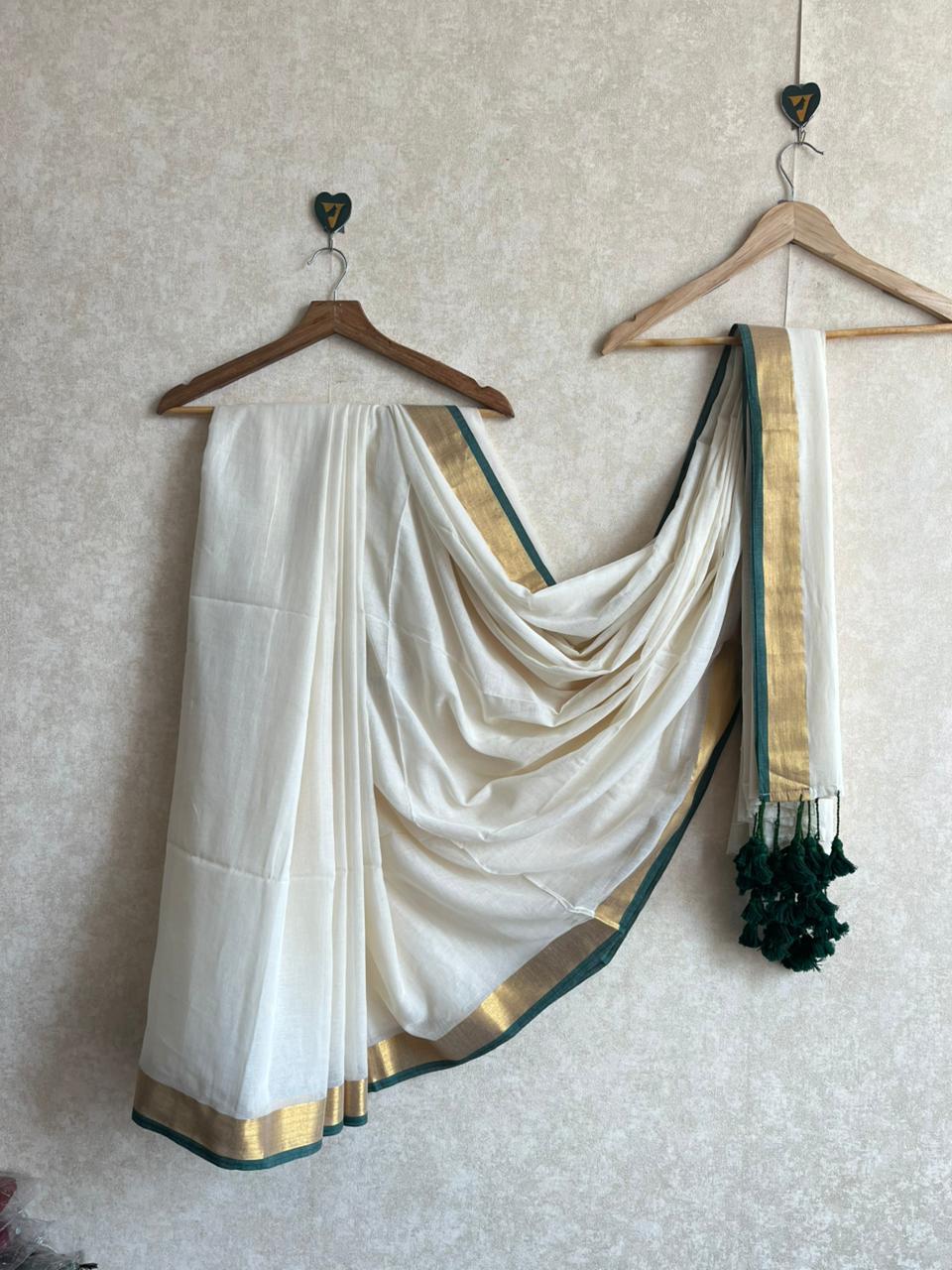 Haritha White Saree-VCM237