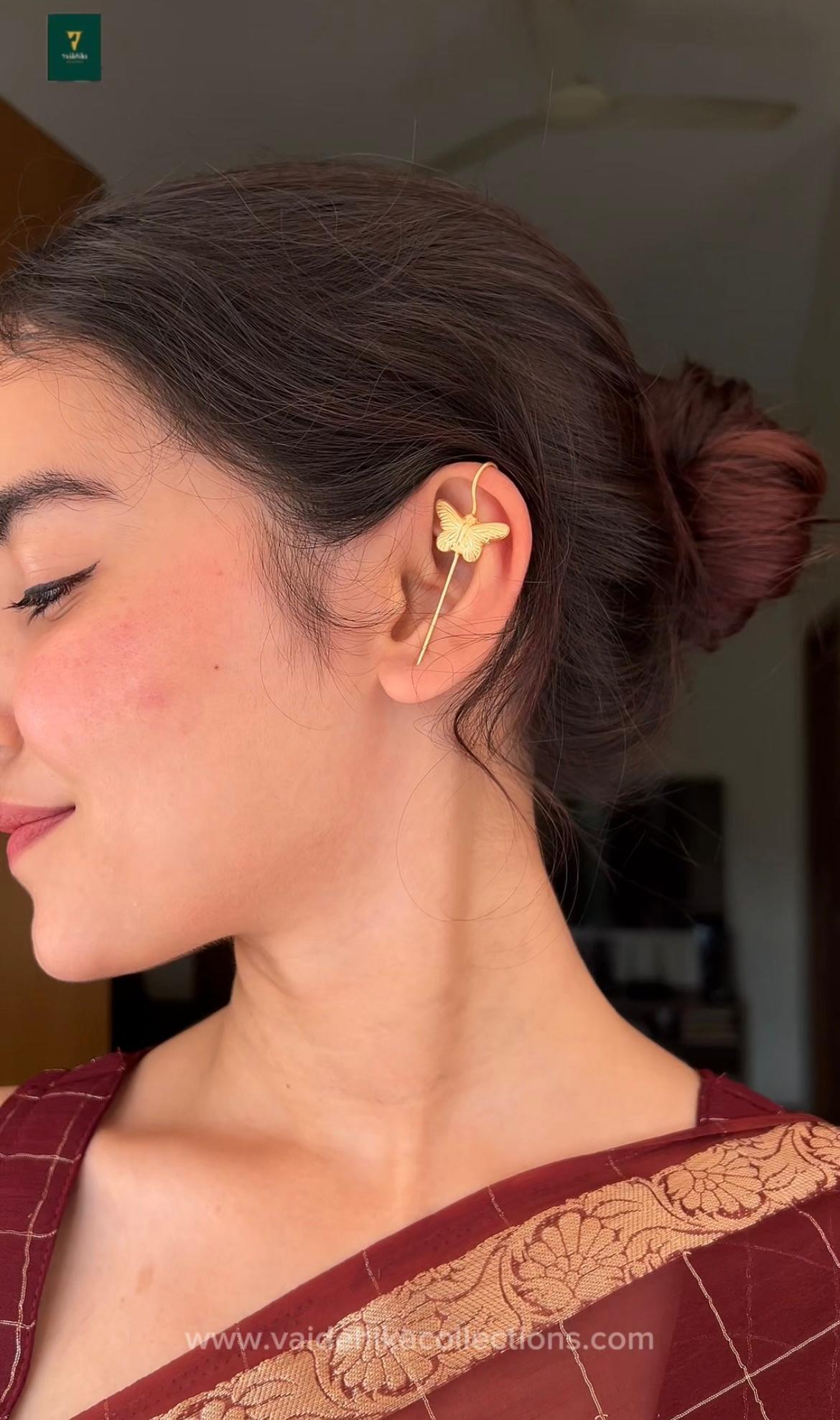 Golden Butterfly Ear Cuff-VJEC027