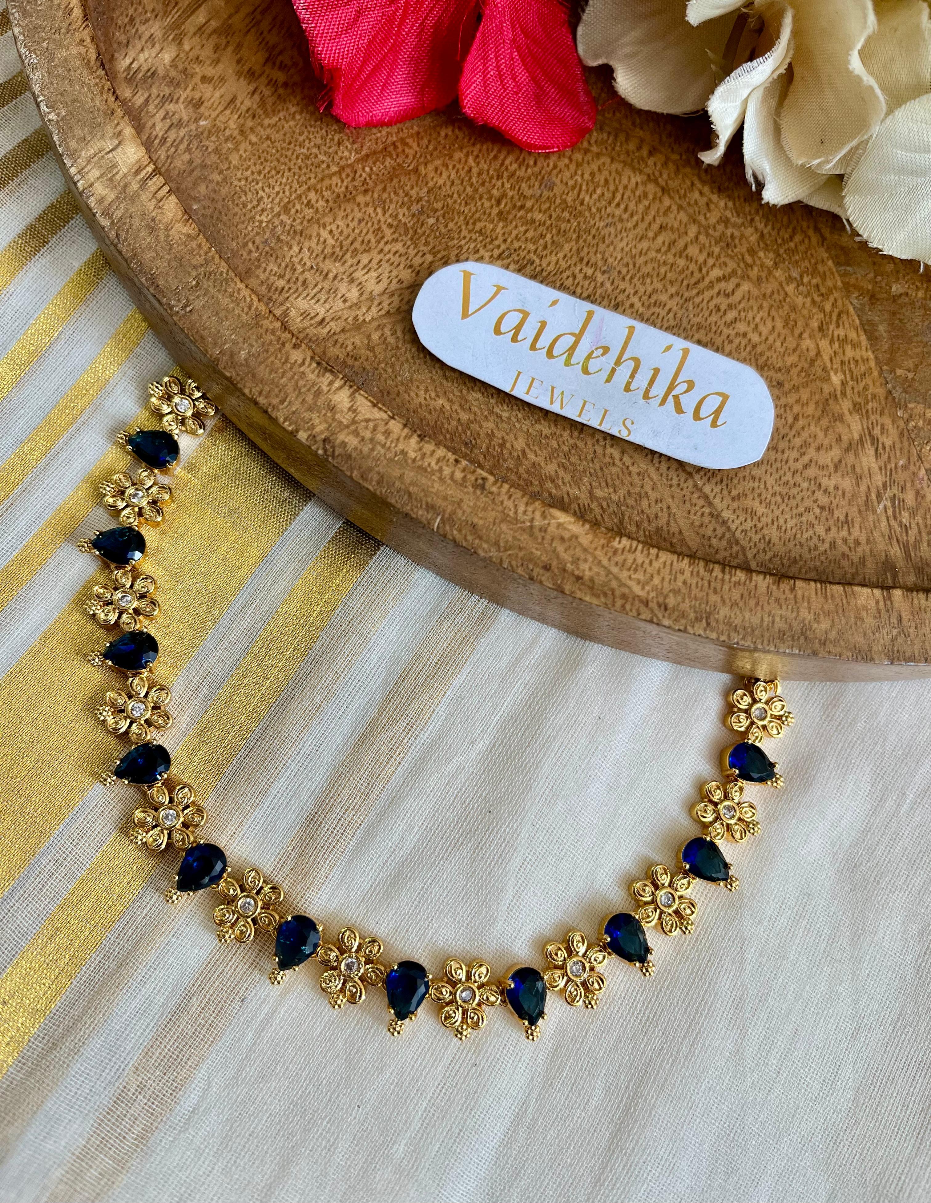 Blue Stone Choker- VJBS03