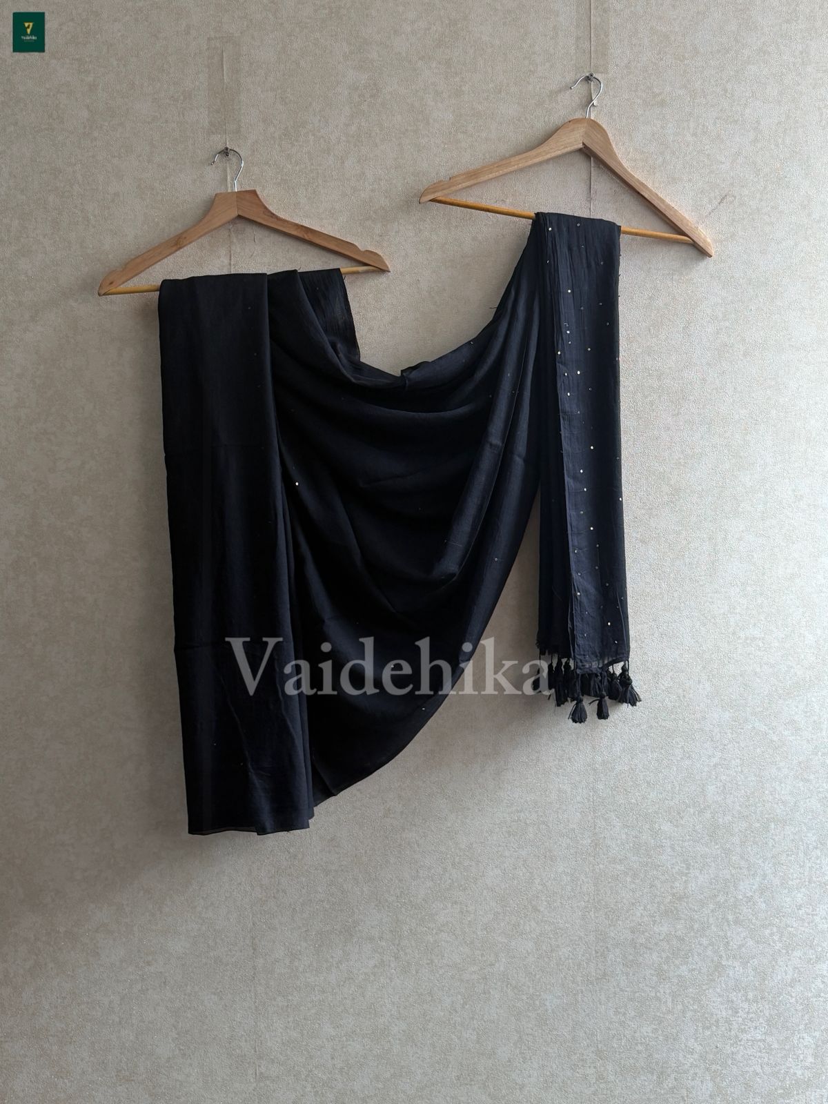 Pattas Black Saree-PMCSB01