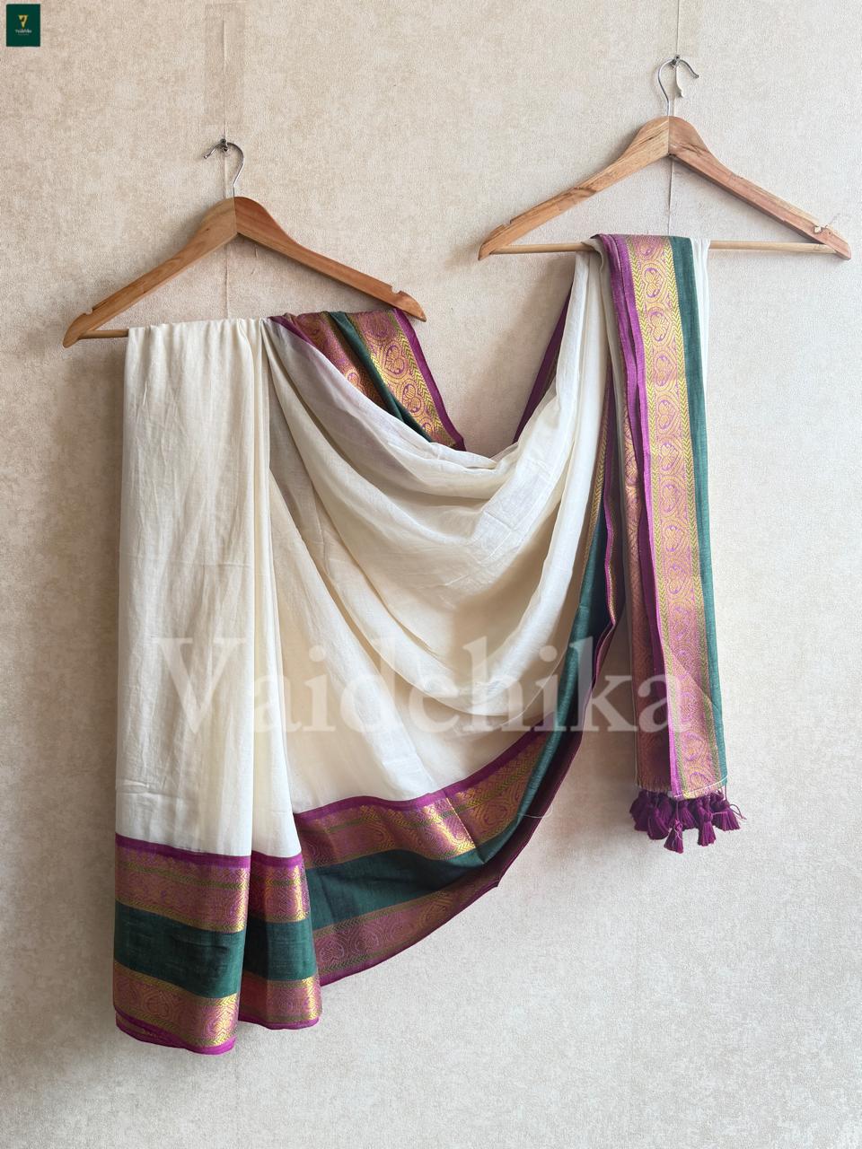 Ankitha Offwhite Saree-VJS010