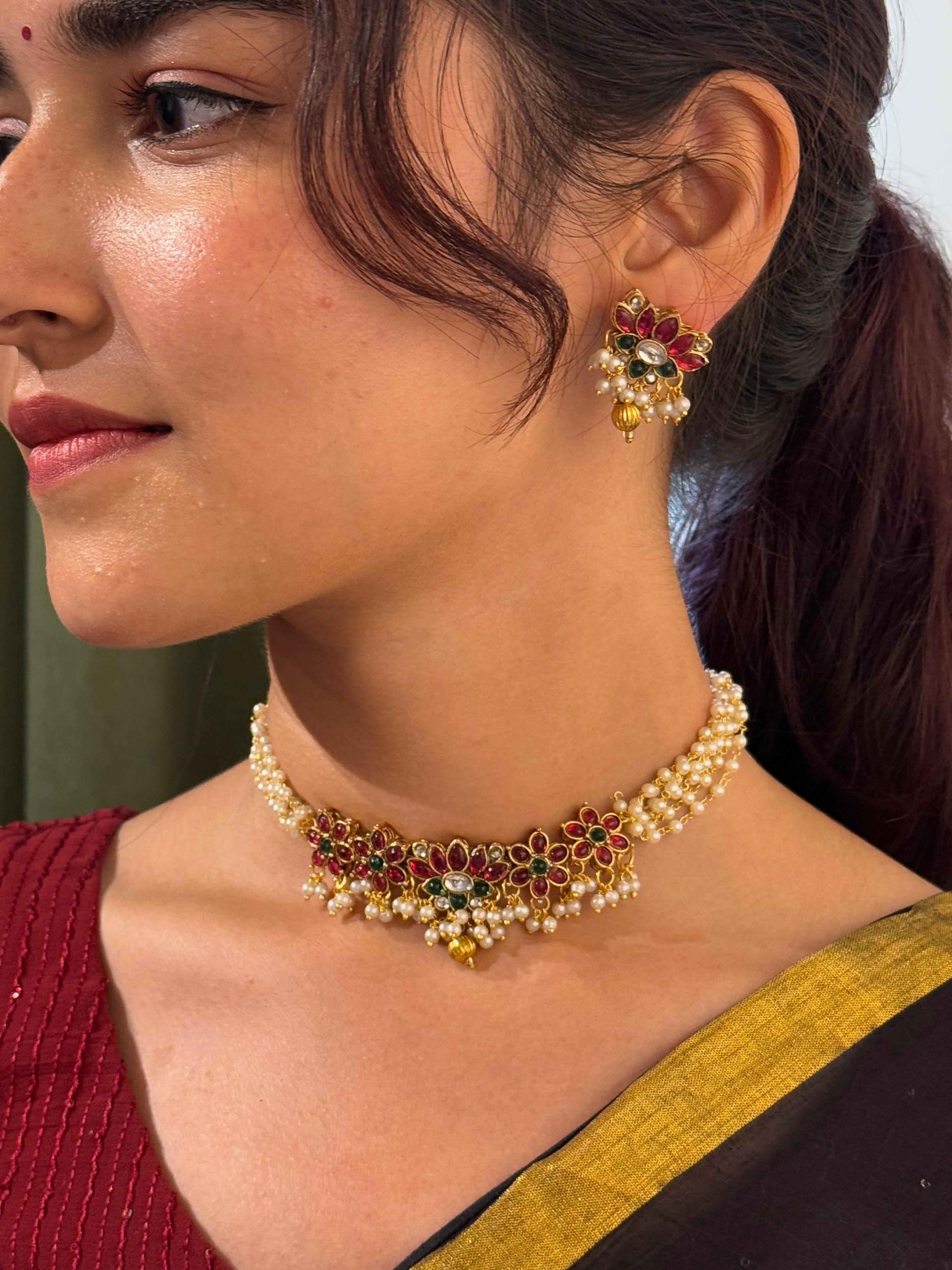 Trinklets Pearl Chocker-VJC017