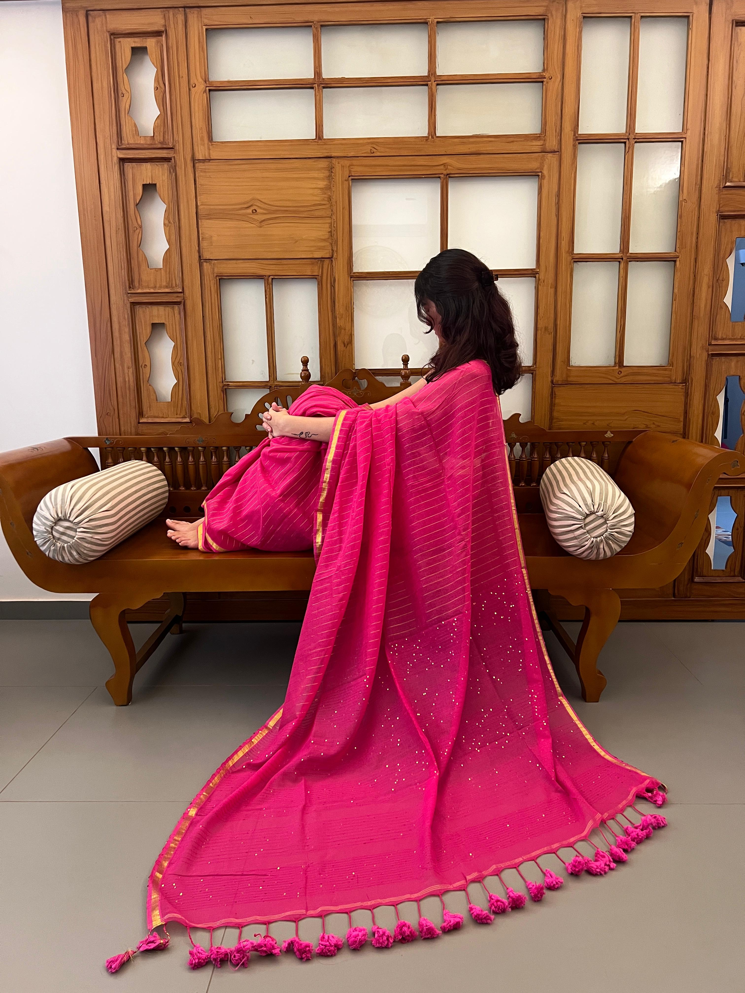 GOLDEN PADMA LOTUS CHOCKER WITH THANMAYA SAREE-VSJ010