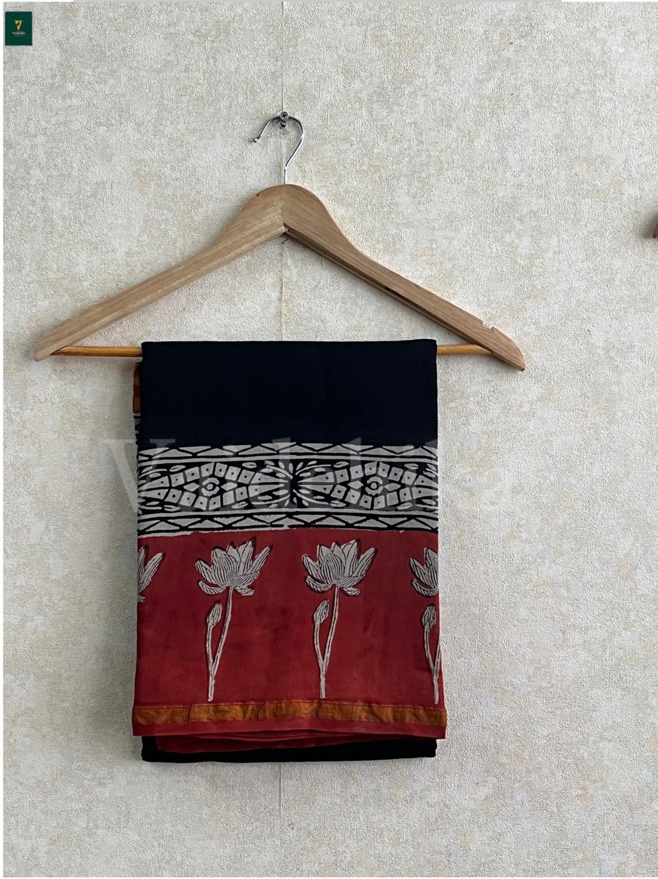 MAHESHWARI SILK RED-MSRS1