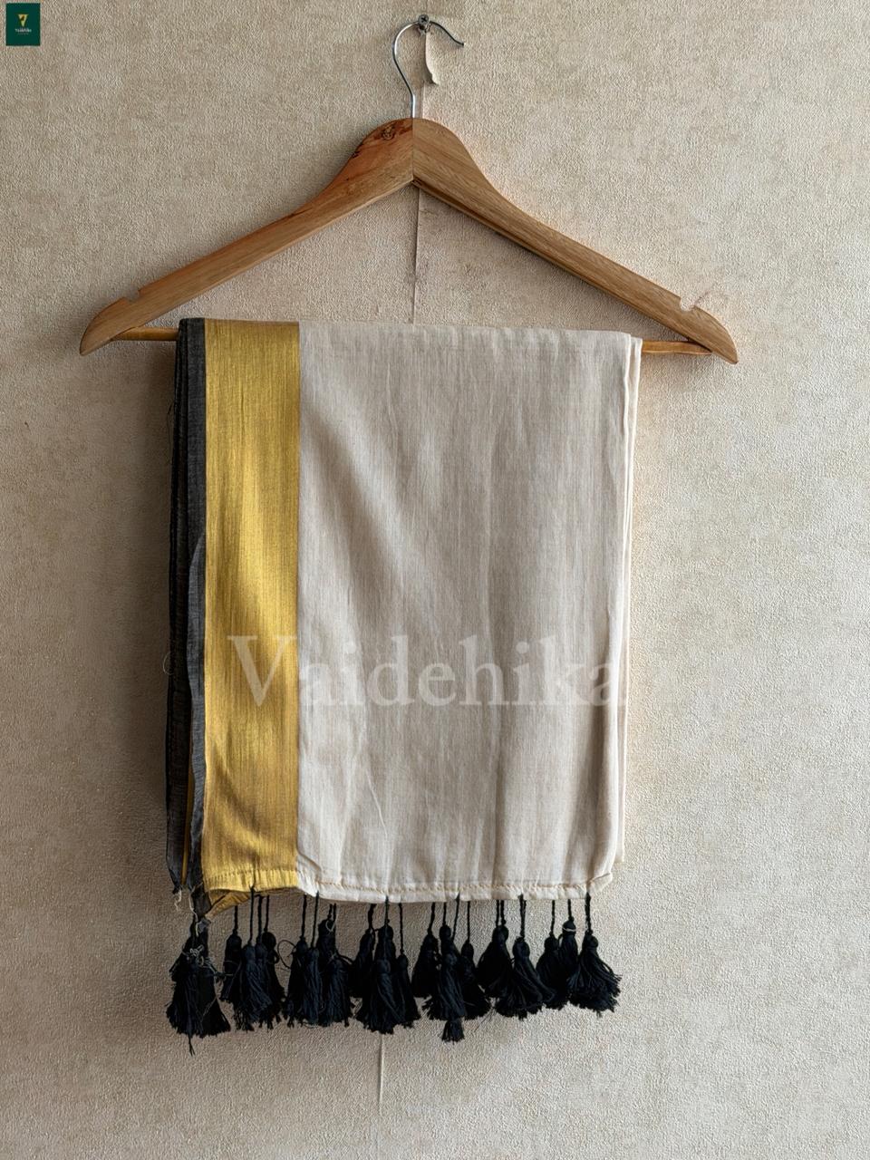 Agni Black (white saree)-PMCBBW3