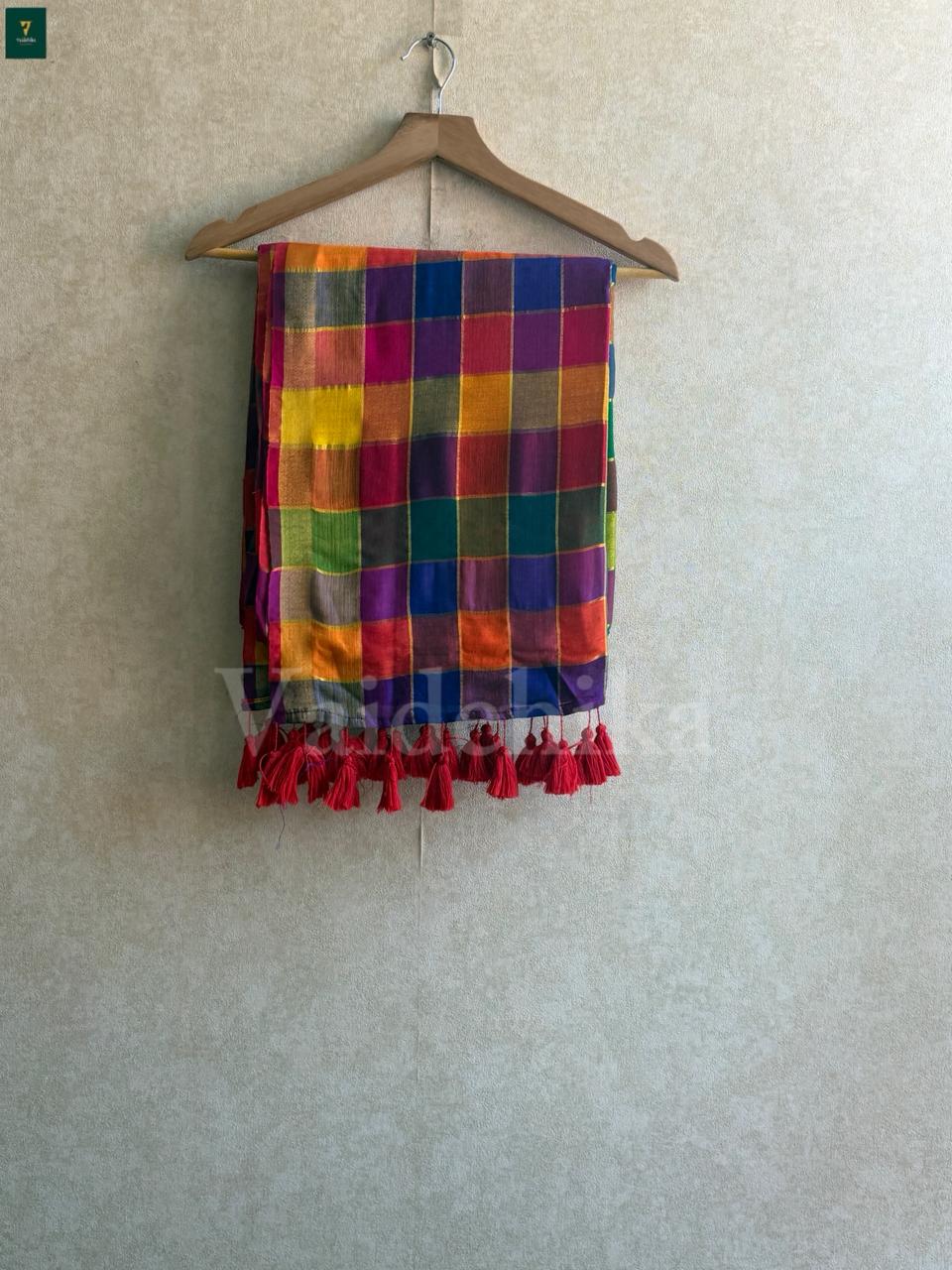 Madras Check Saree-VY21