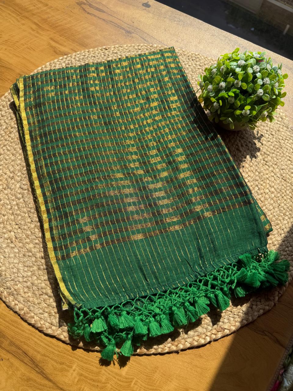 Pavithra Green Saree-VY17
