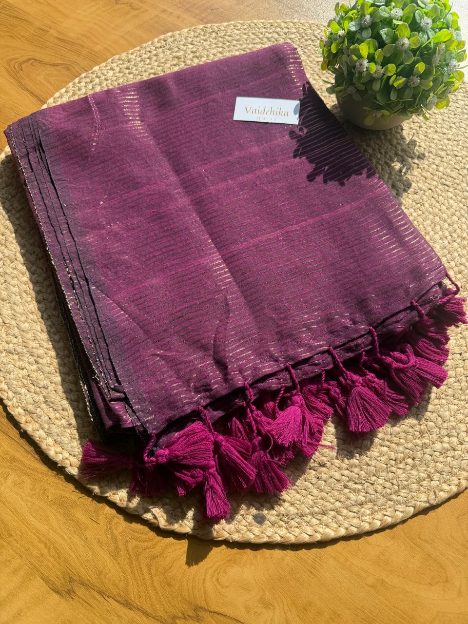 Nayana Saree Purple-VA34
