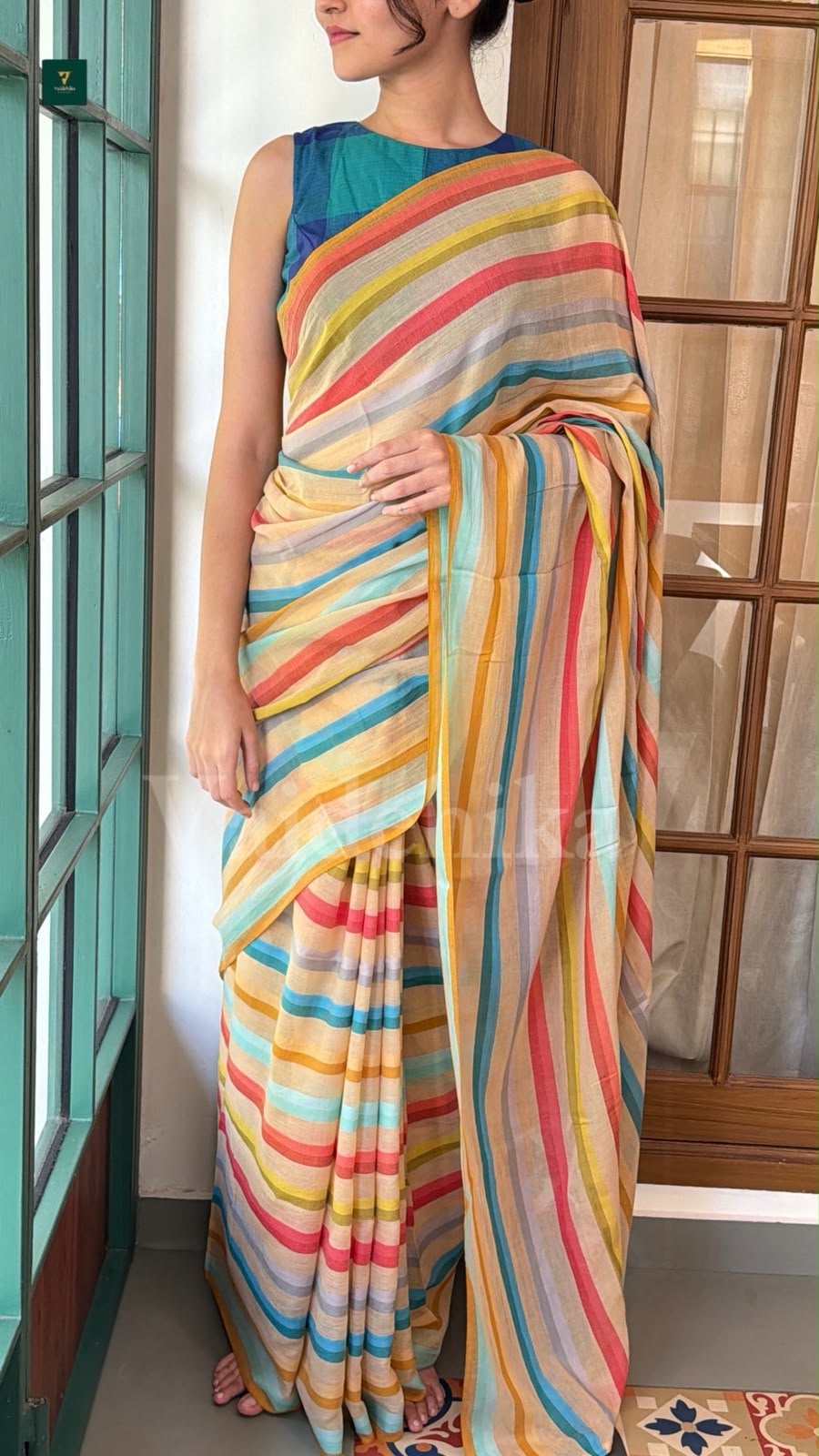 Devika Multi Colour Saree Thrift-VT09