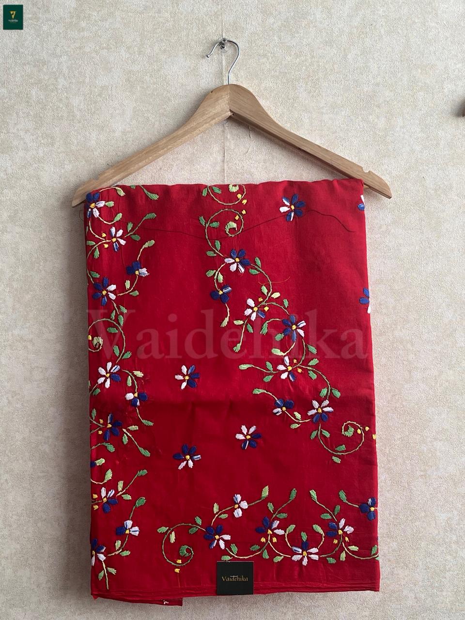 Blossom Katha Cotton Saree-VA17