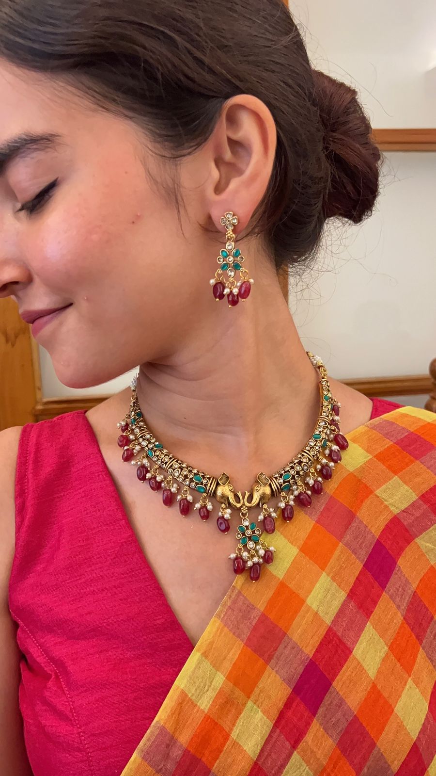 Mayura Pushpa Necklace-VAJ01