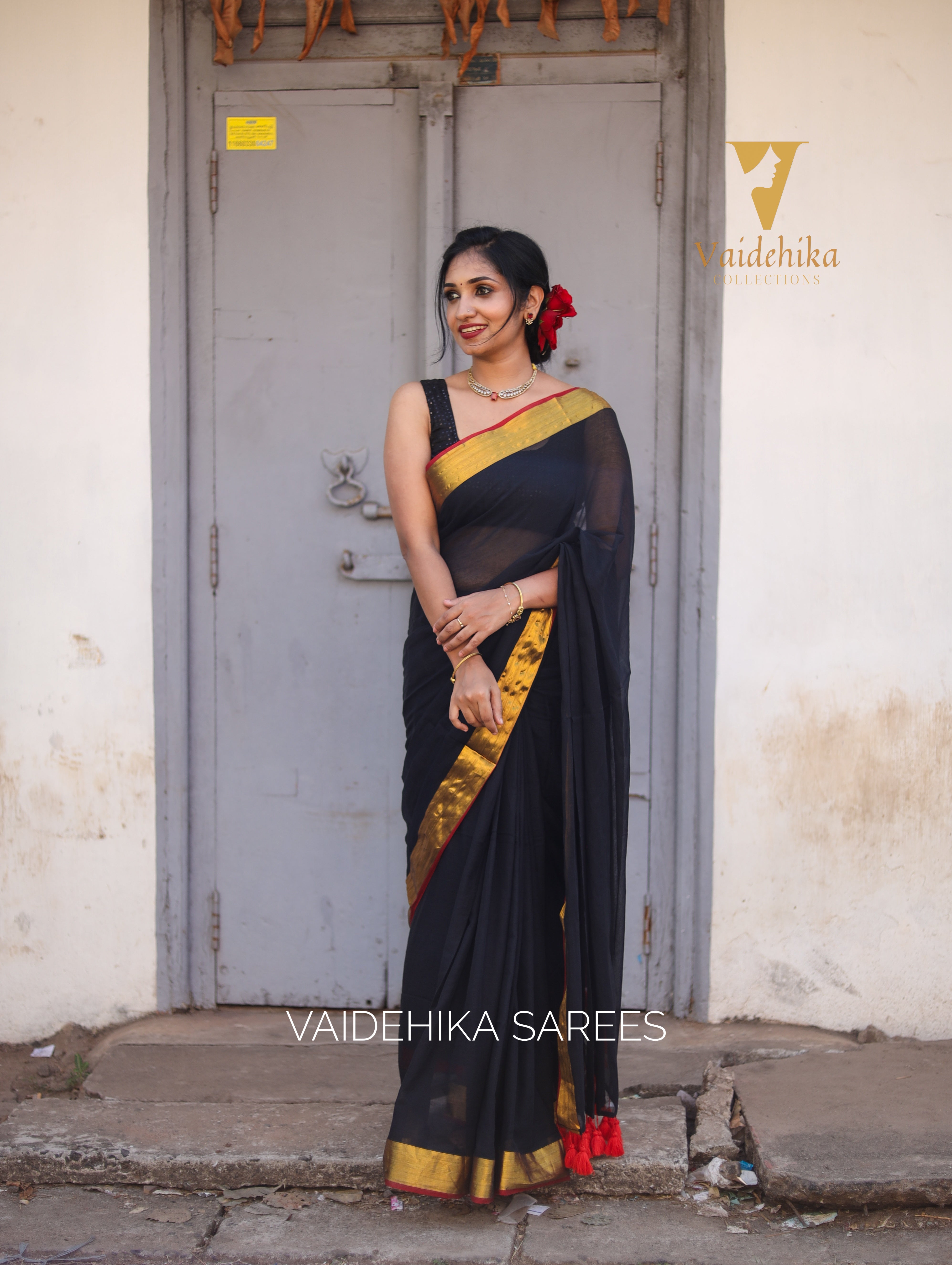 Black Agni Saree-VCM019