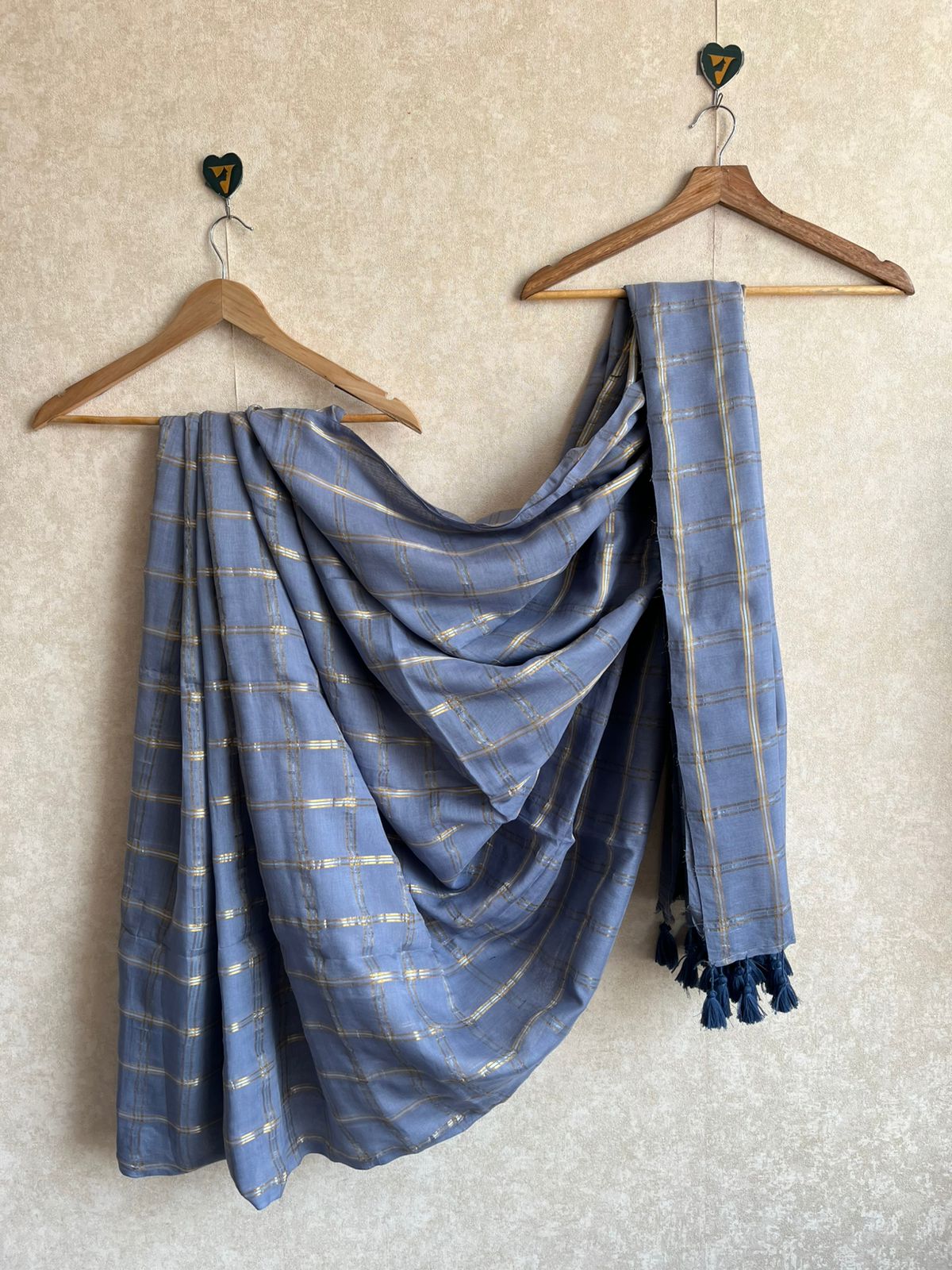 Kadalas check saree  - VCM 391