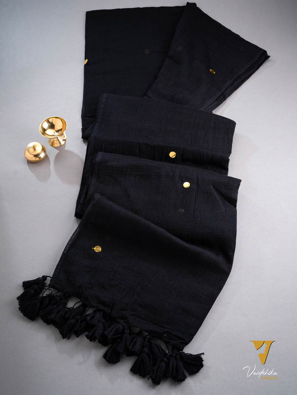 CHUMAK GINI BLACK SAREE