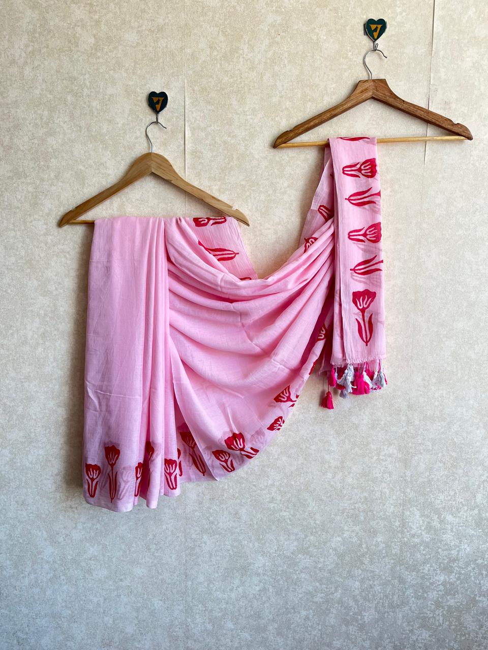 Blush Garden Saree-PM005