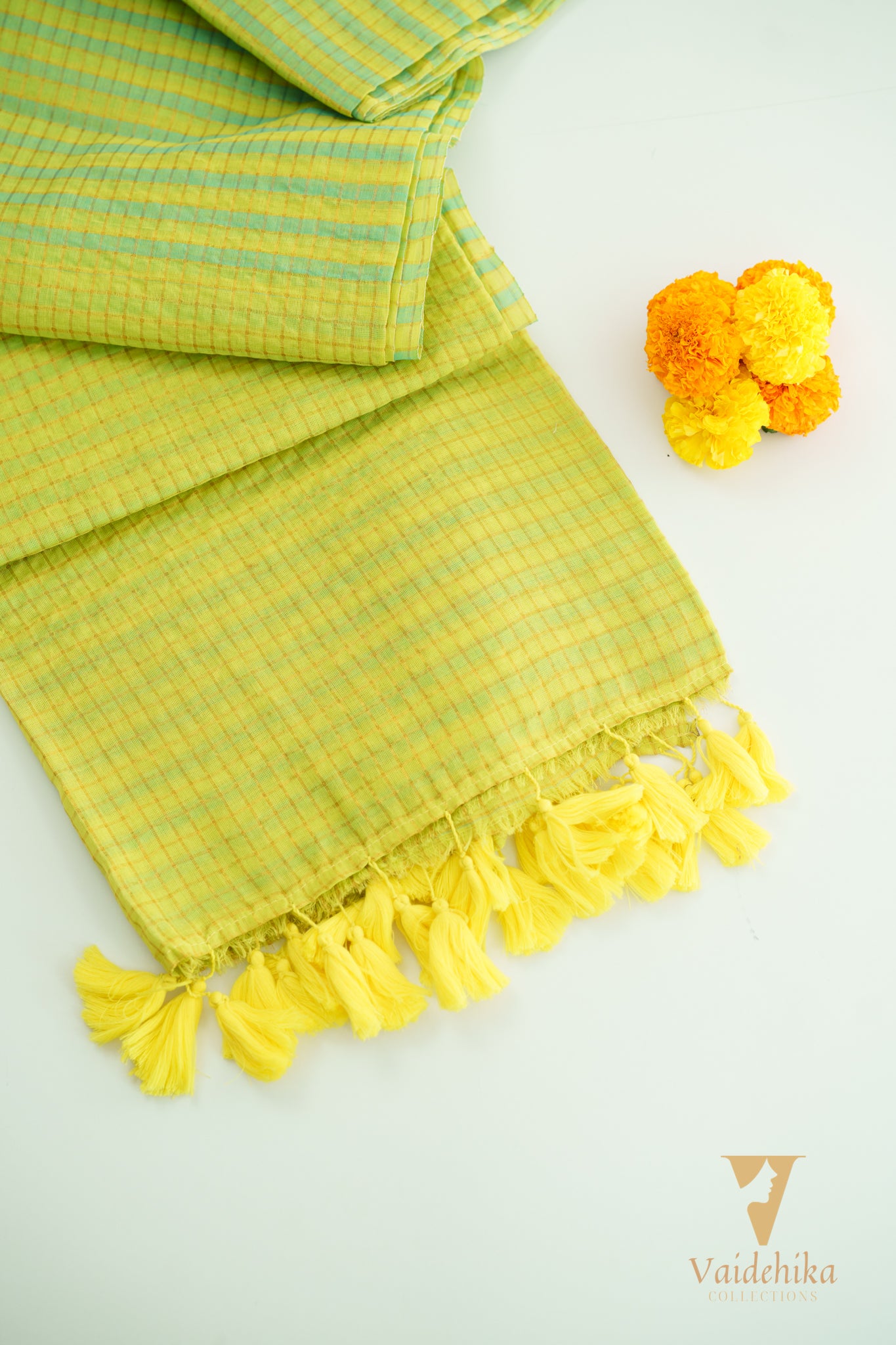 Pavithra Lemon Saree-VCM009