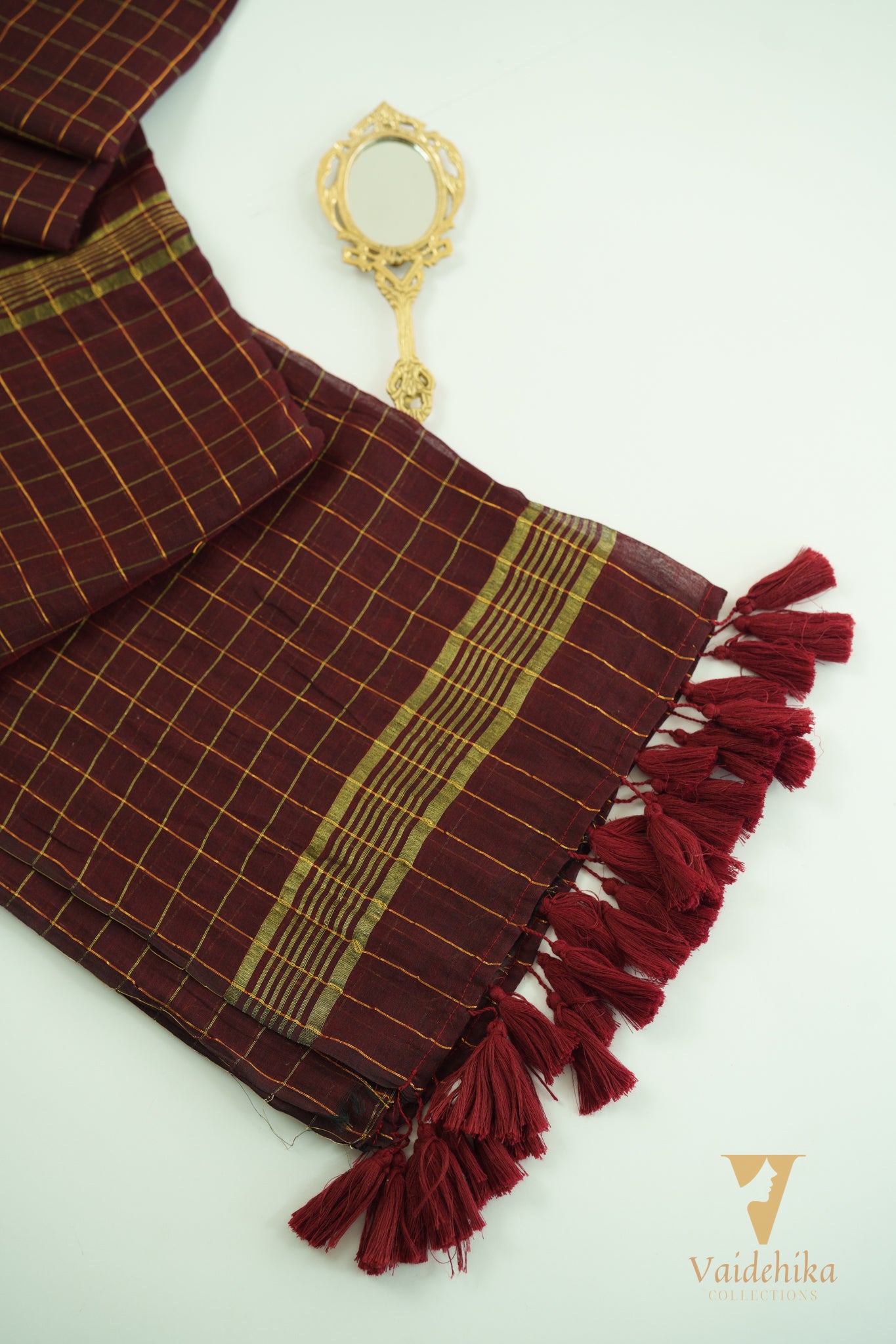 Nandini Maroon Saree-VCM040