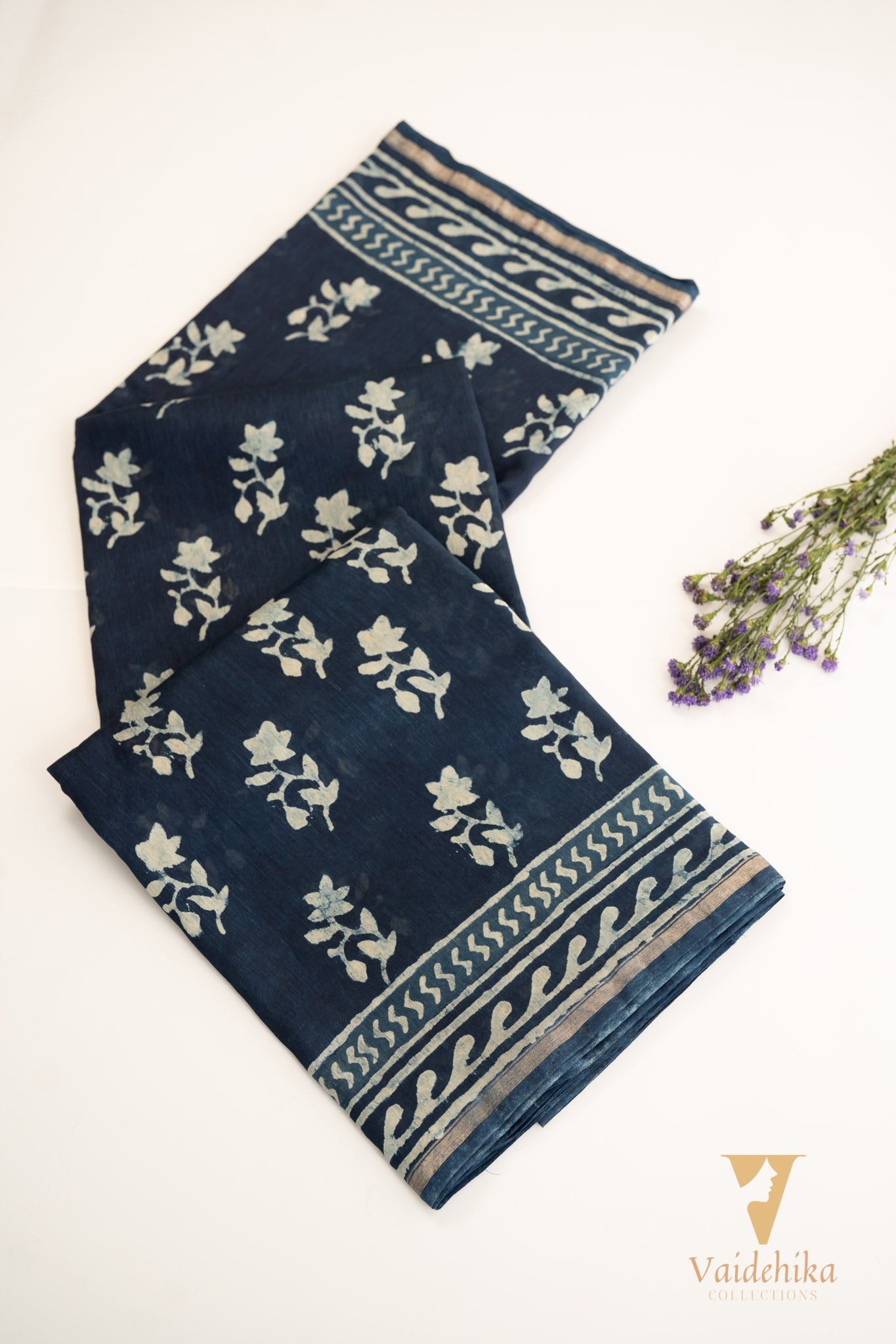 CHANDERI FLORAL BUTA SAREE