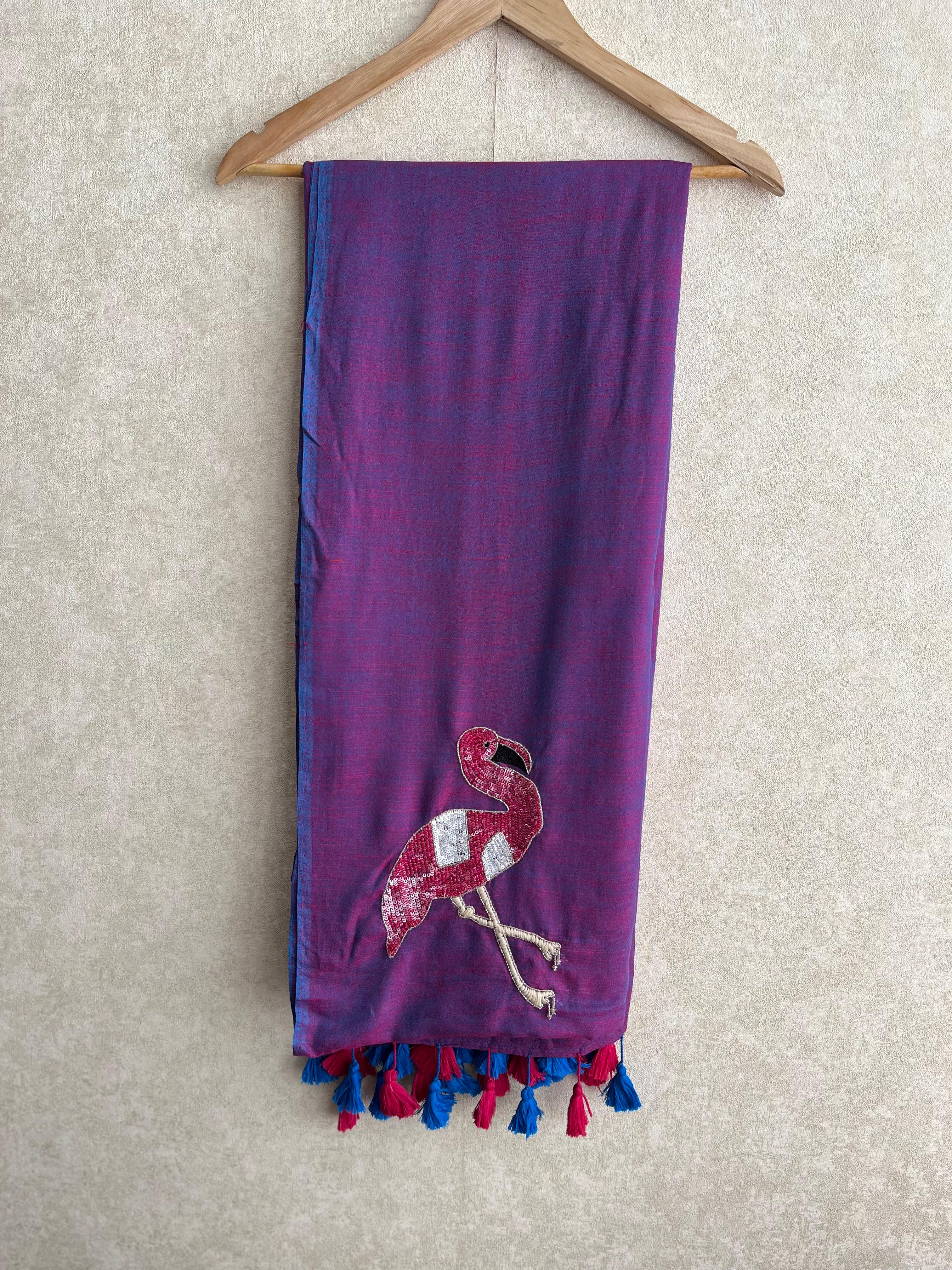 Flamingo Saree-PMCSQR2