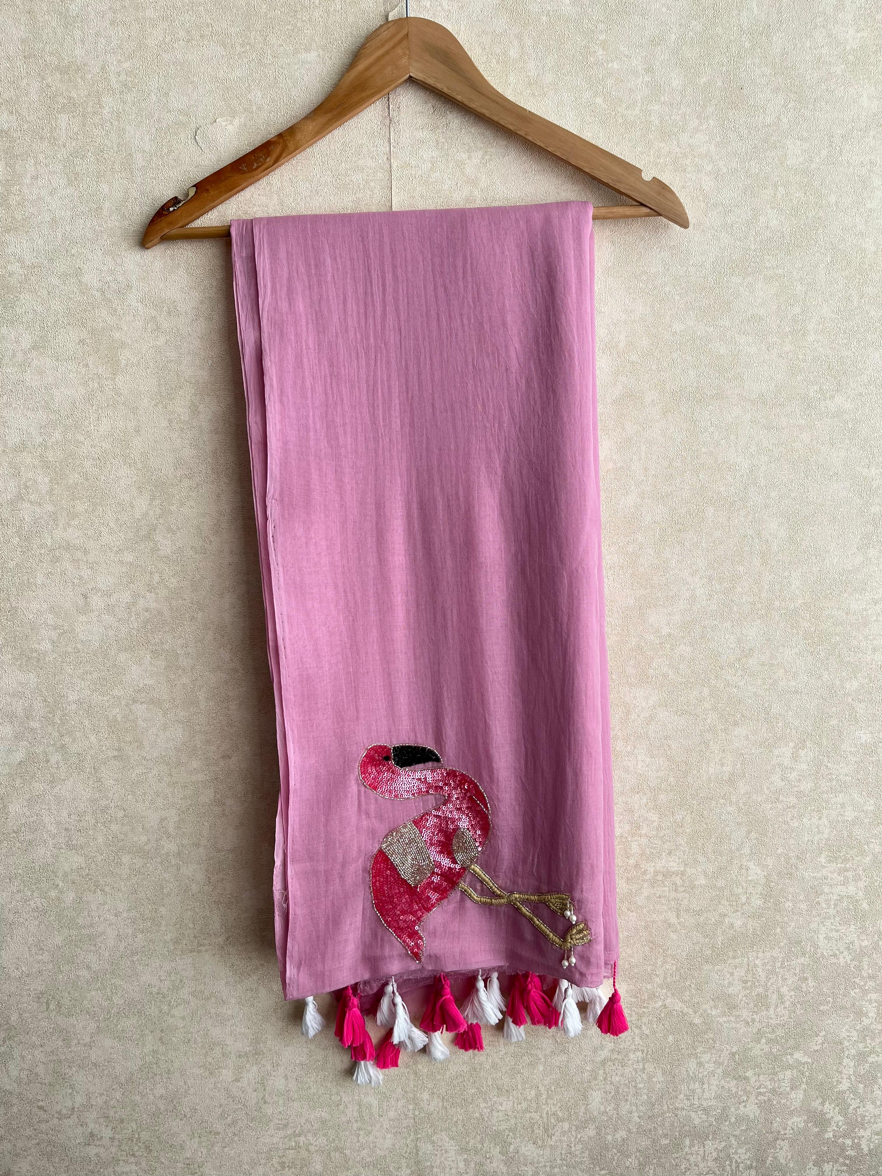 Flamingo Saree-PMCSQR2